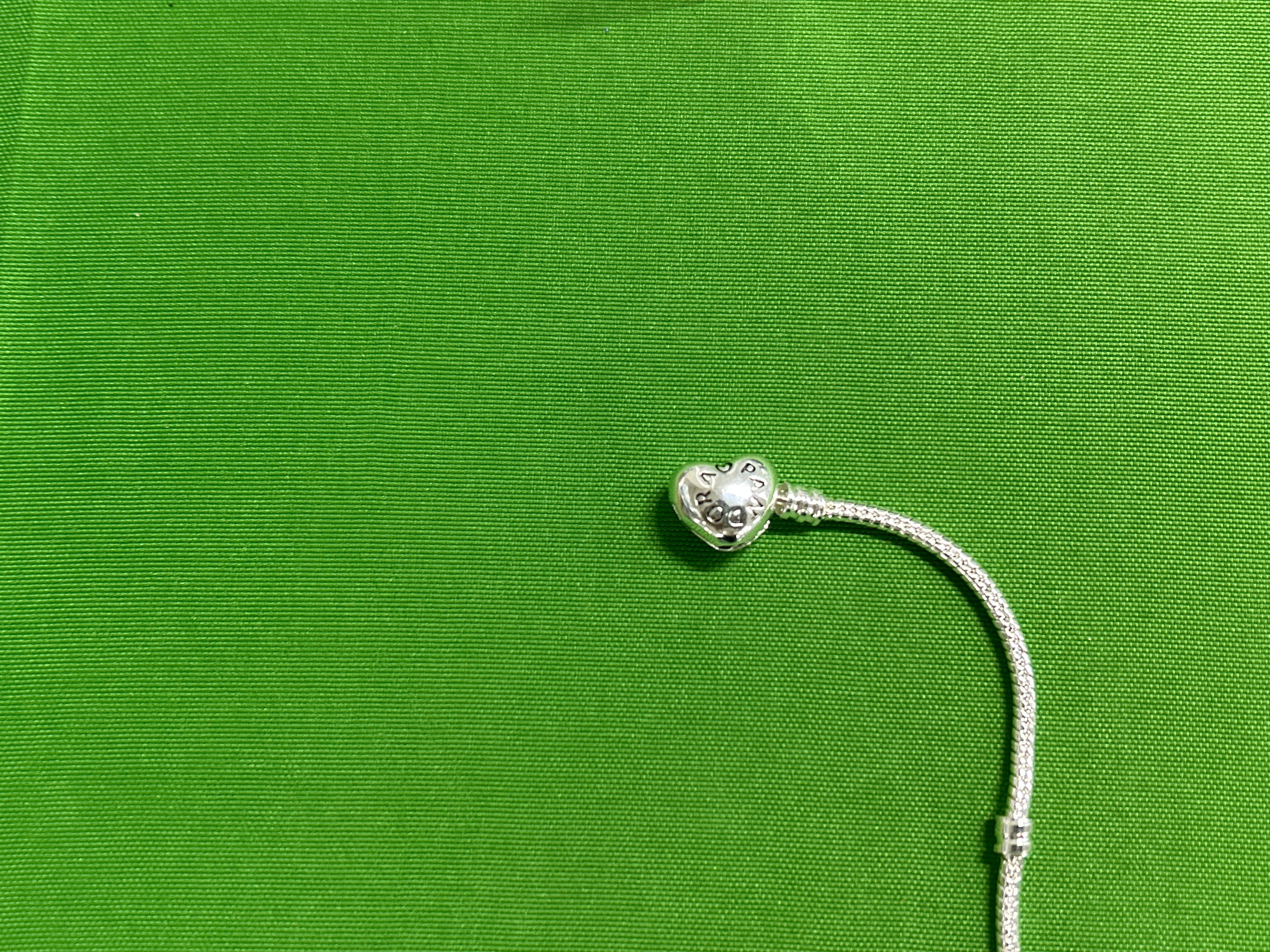 Foto QC 6 de Other Heart Clasp Snake Chain Bracelet Silver