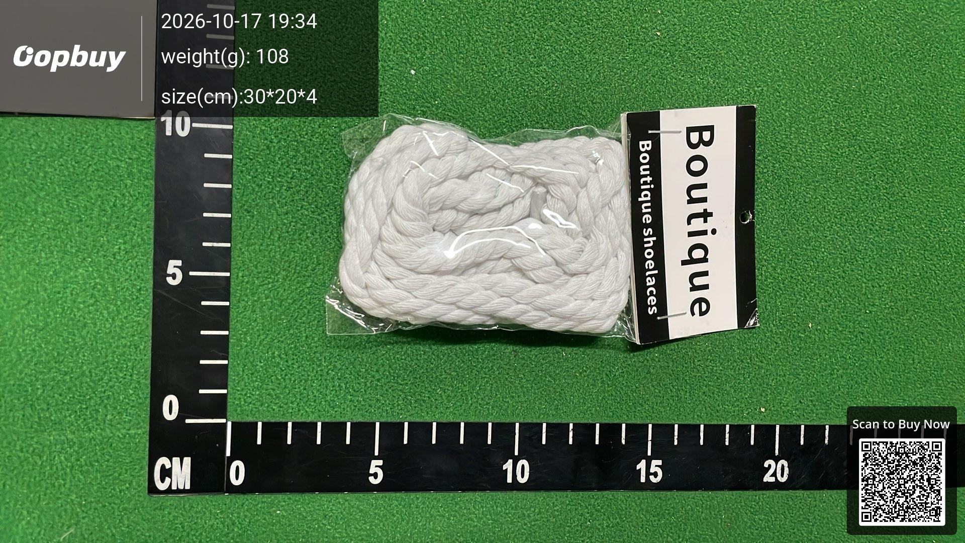 Foto QC 1 de Other Thickened Hemp Rope Shoelaces (1 Pair) Pink