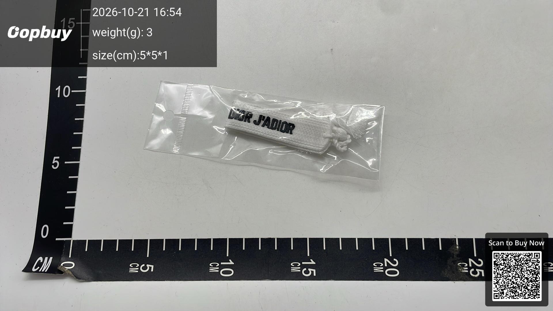 Foto QC 7 de Dior J'Adior Bracelet Woven Cotton Black White
