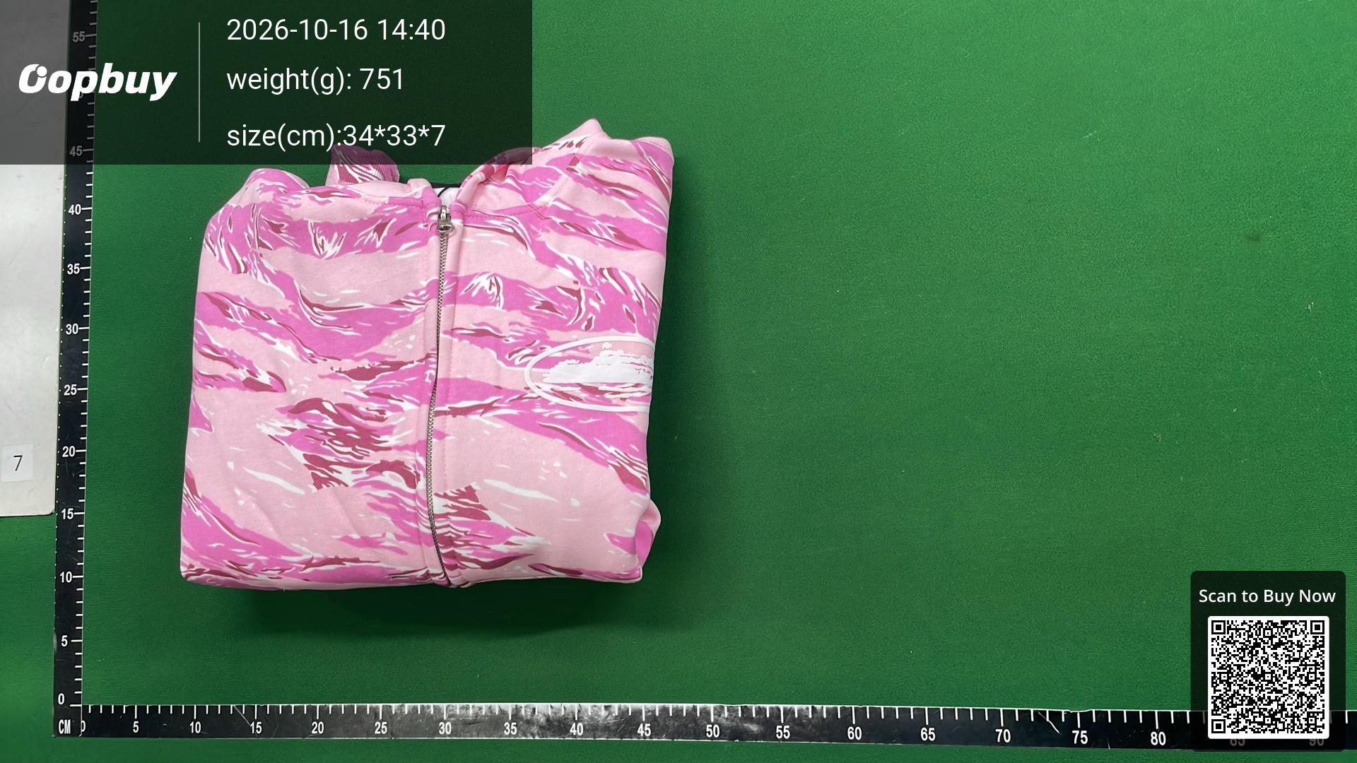 Foto QC 8 de Corteiz Alcatraz Zip Hoodie Jacket Tiger Camo Pink