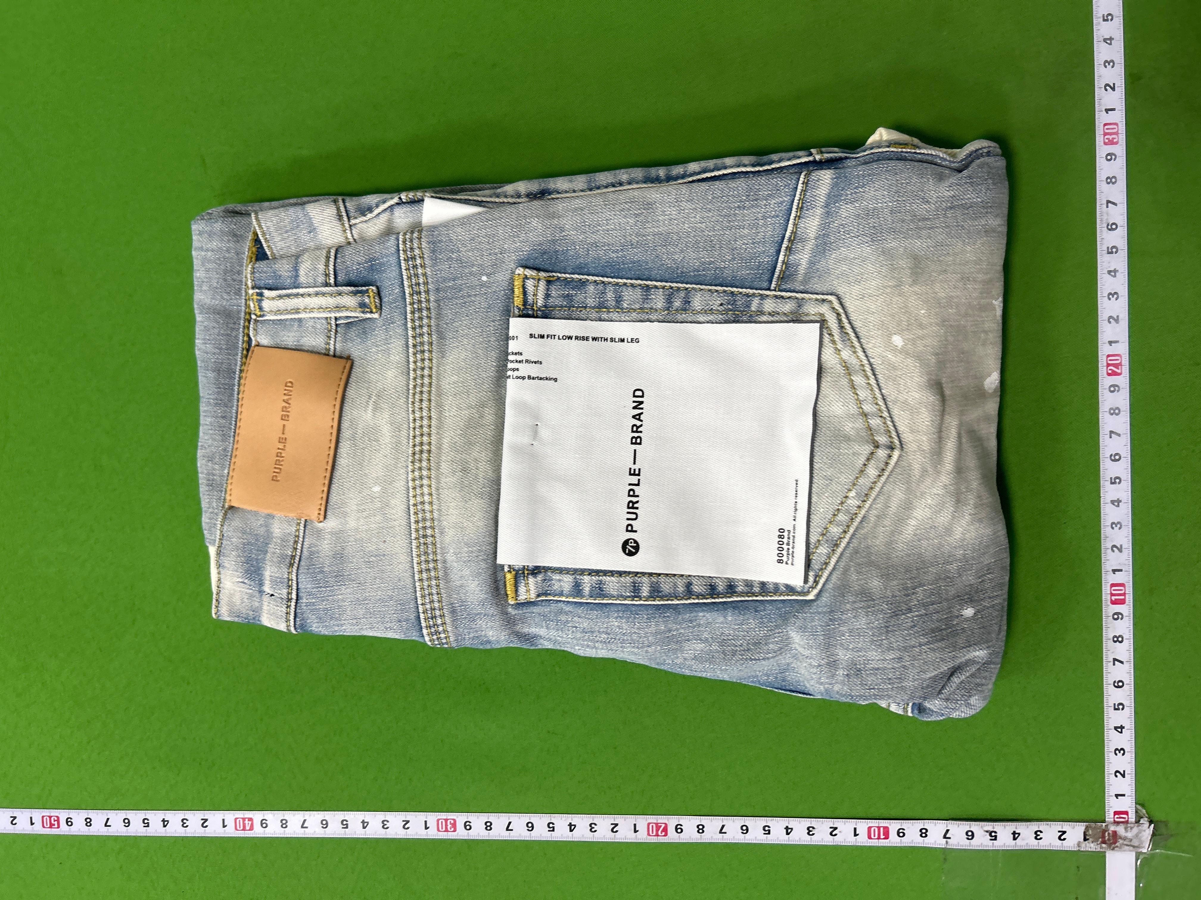 Foto QC 1 de Purple Brand P004 Jeans Letters Screen Print Flare Black