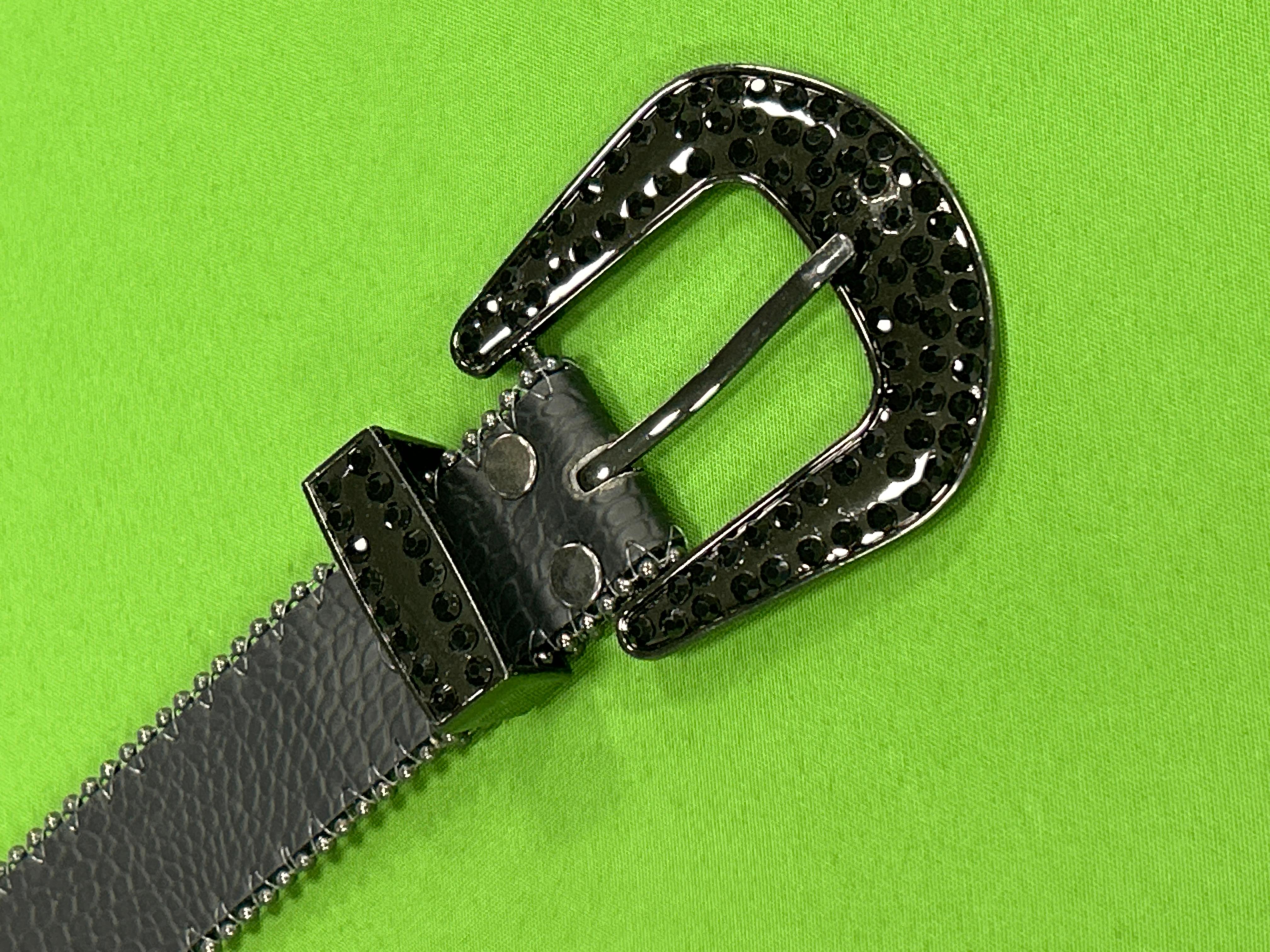 Foto QC 3 de Bb Simon Rhinestone Belt Silver