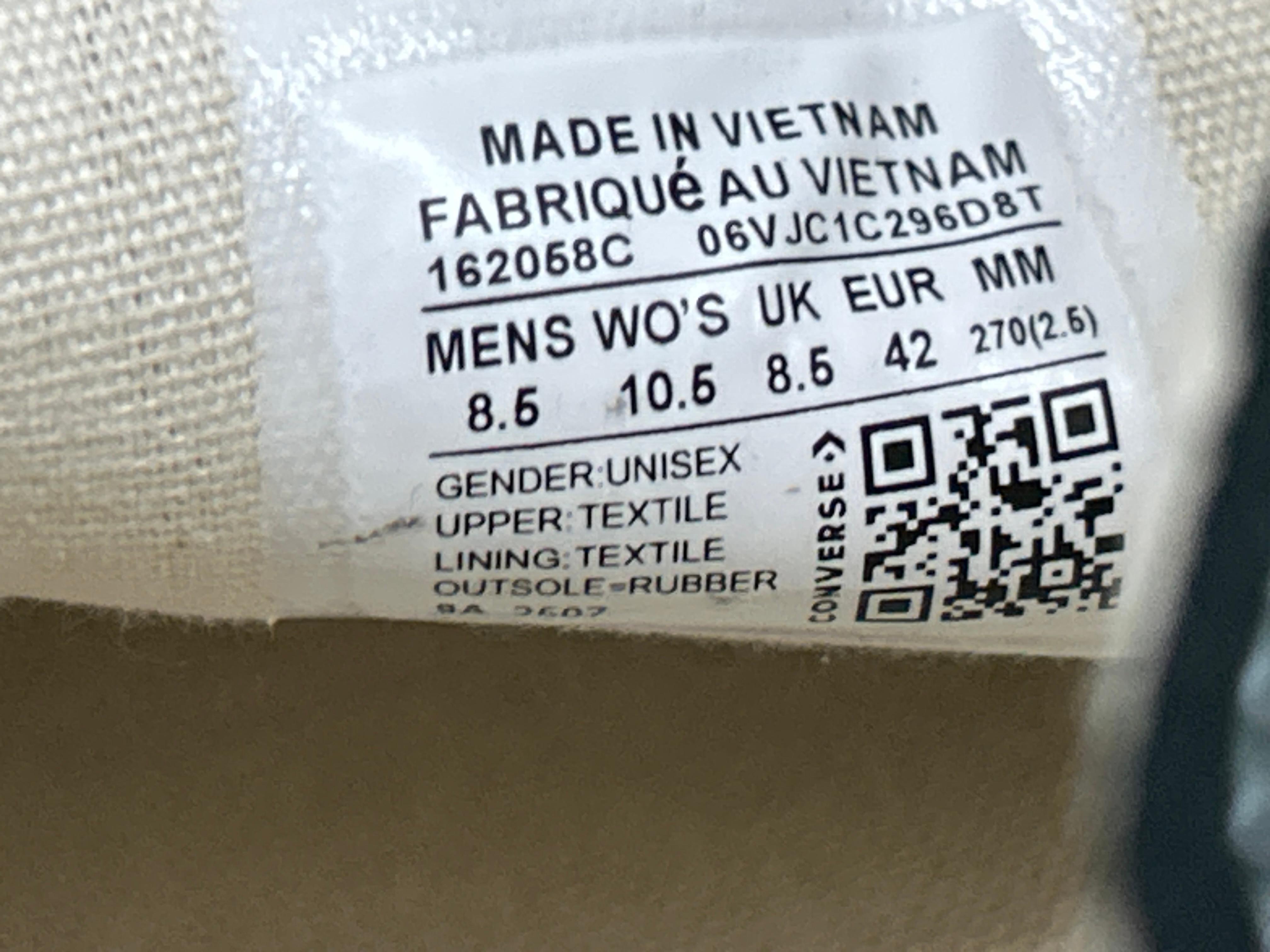 Foto QC 4 de Chrome Hearts Converse Chuck 70 Hi White 162056C