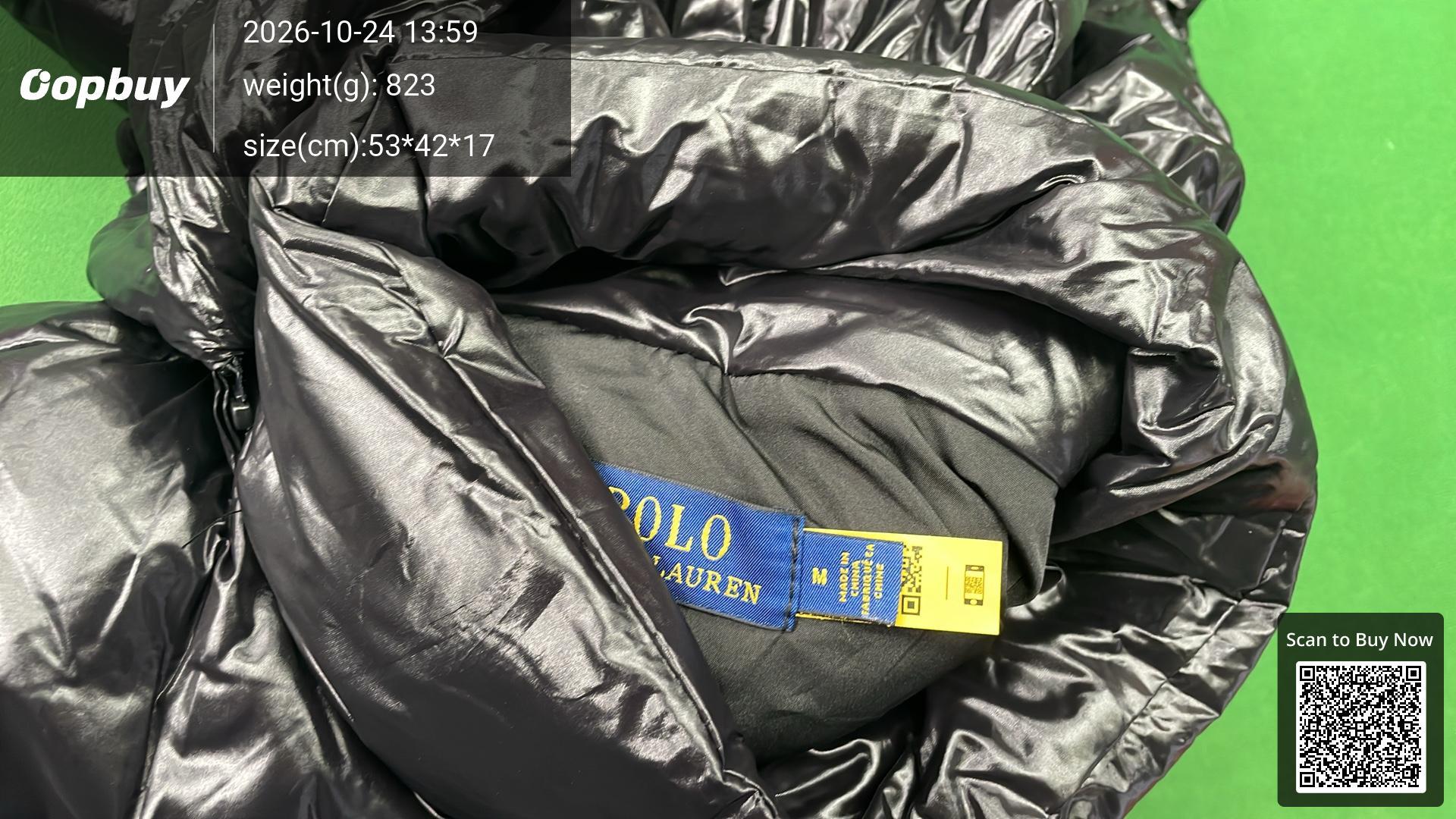 Foto QC 1 de Polo Ralph Lauren Down Jacket Hooded Black