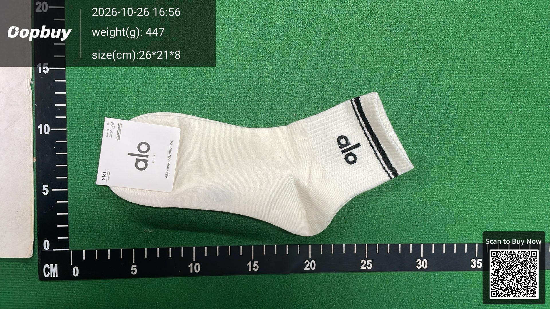 Foto QC 2 de Alo Yoga Unisex Half-Crew Crew Socks 5-Pack Multicolor