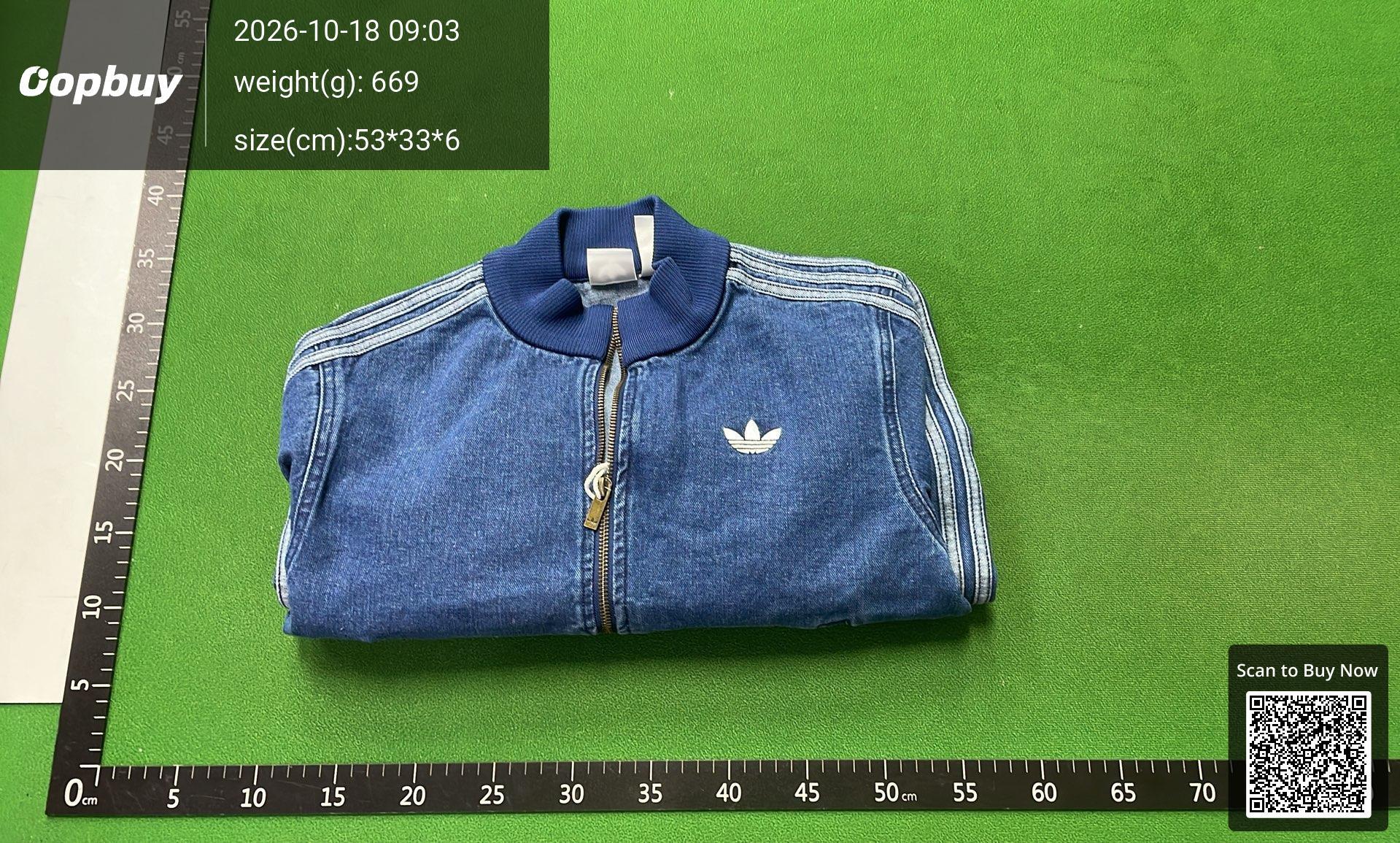 Foto QC 4 de adidas Originals Adicolor Cropped Denim Track Jacket Washed Grey Denim