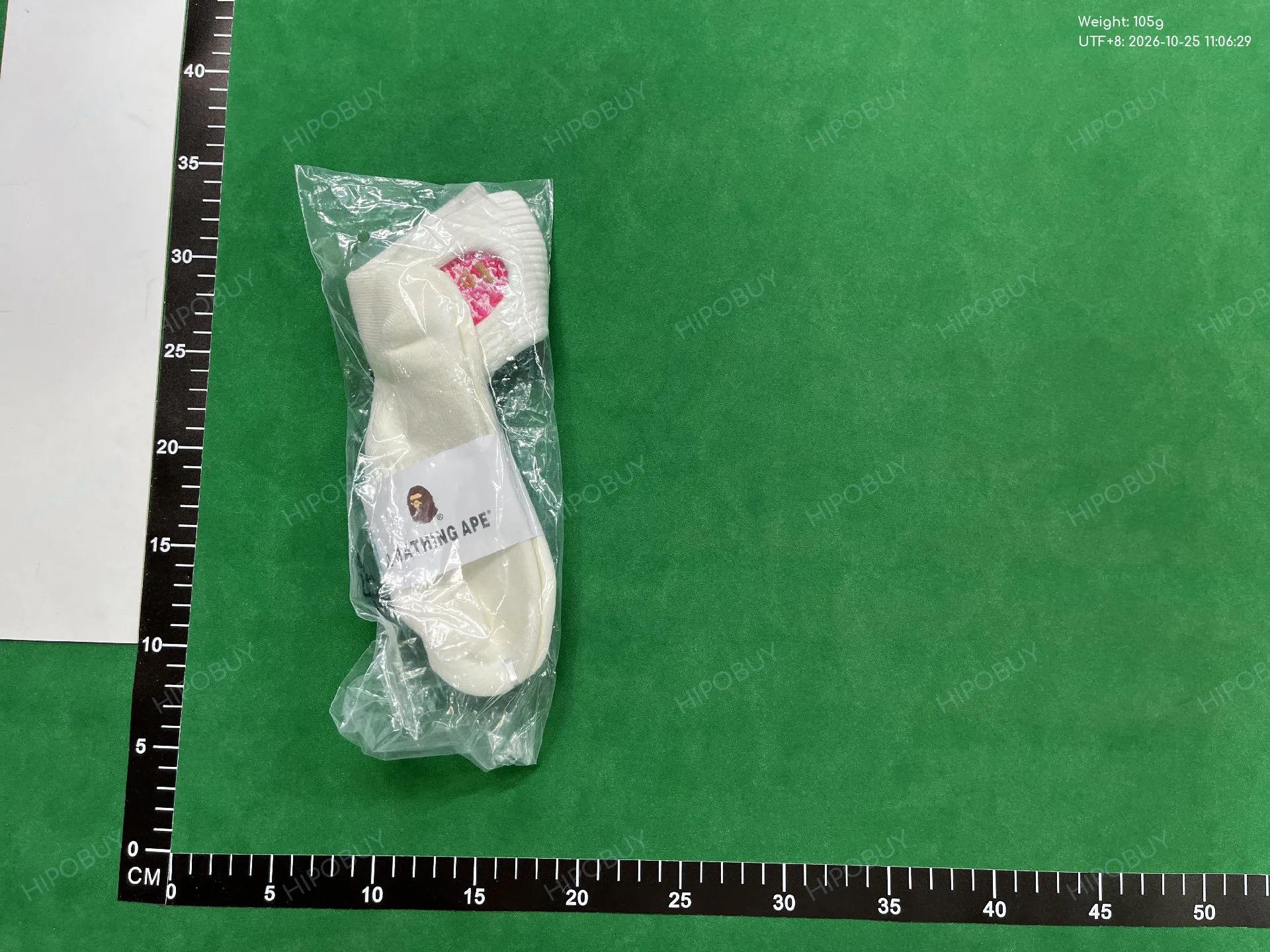 Foto QC 8 de A Bathing Ape Shark Embroidery Cushioned Crew Socks White