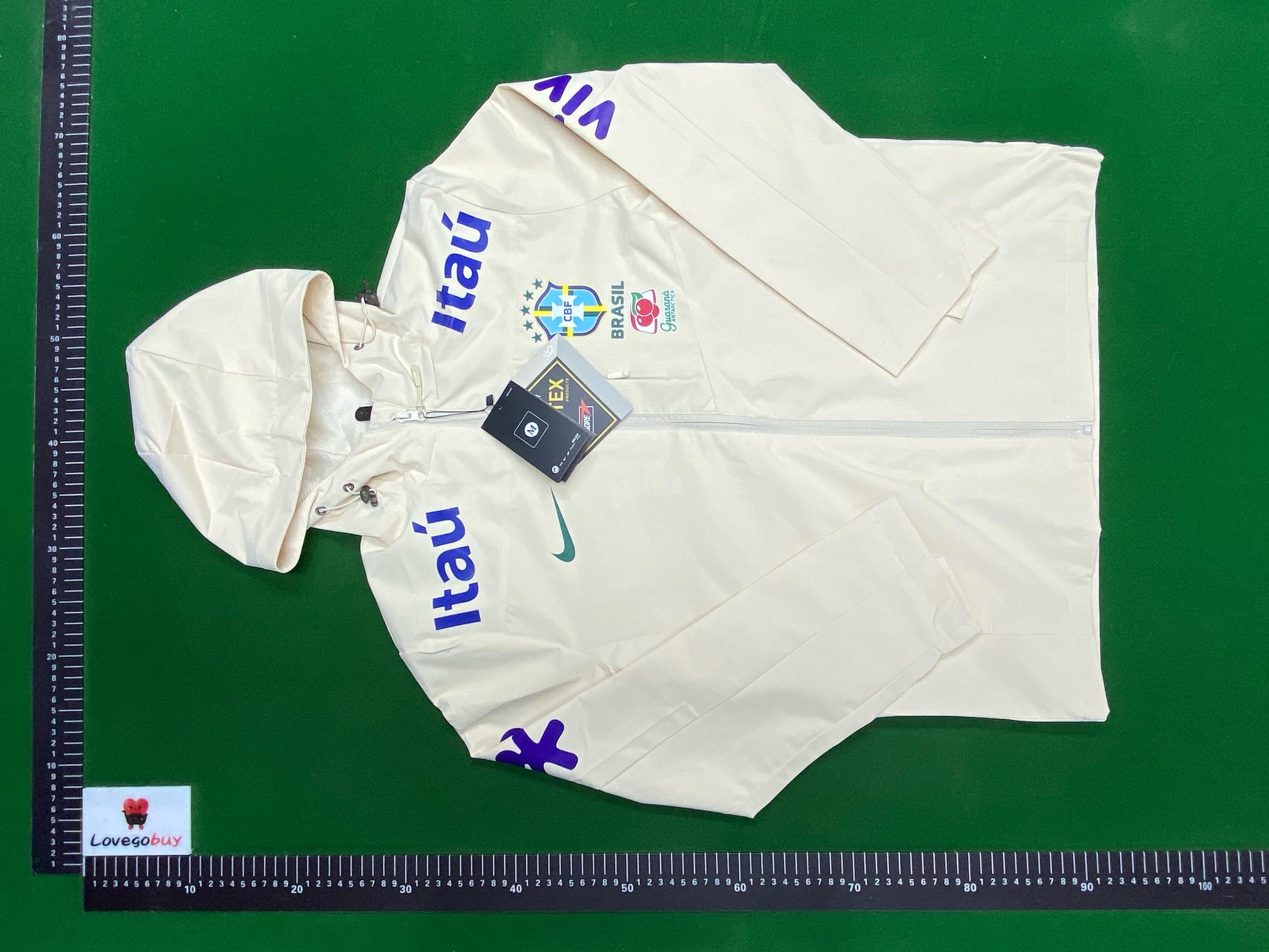 Foto QC 2 de Other Brazil National Football Team Neymar Training Windbreaker Jacket Hooded Mint Green