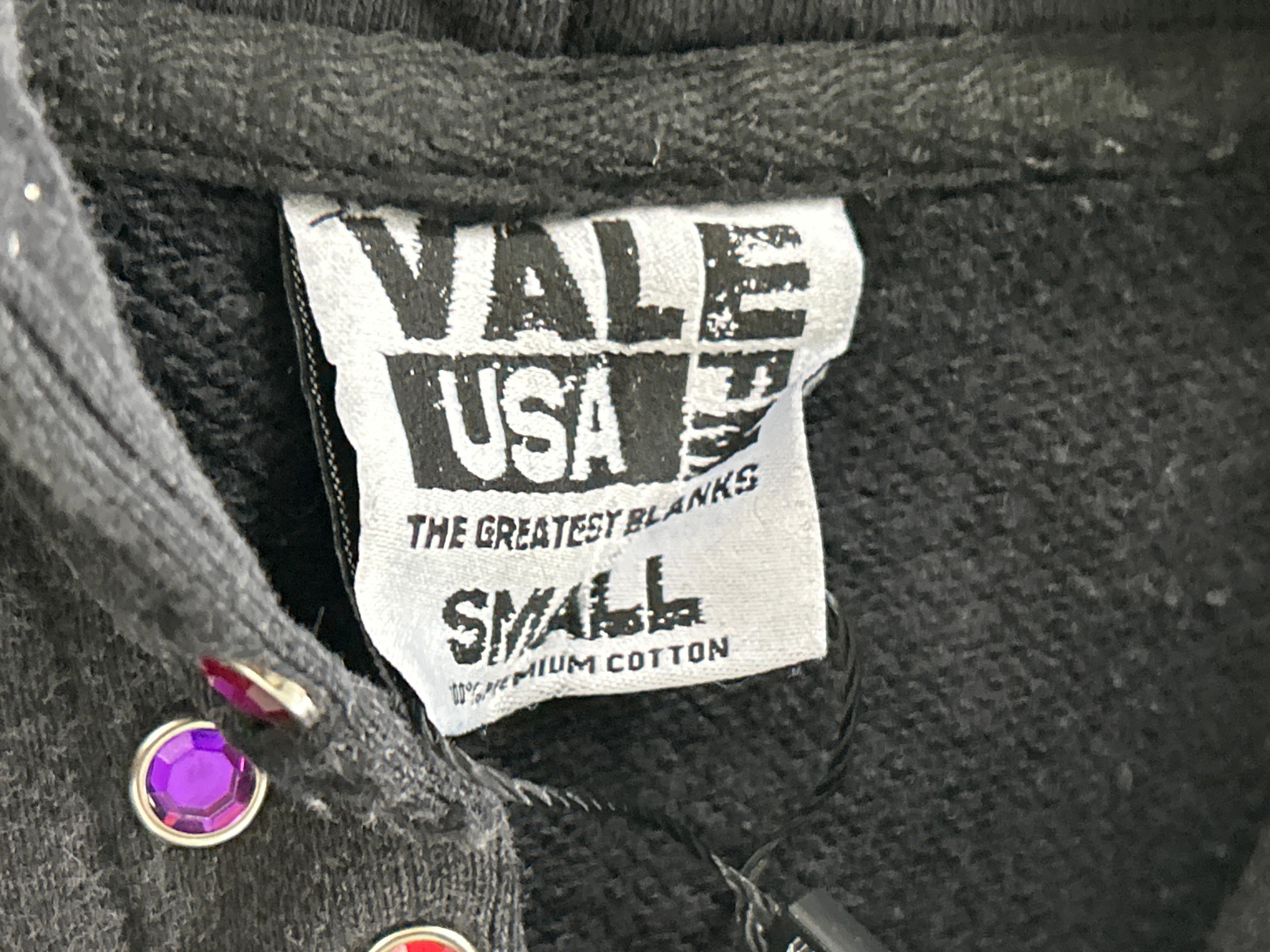 Foto QC 6 de Vale Valley Zip Sweater Washed Rhinestone Graphic Black