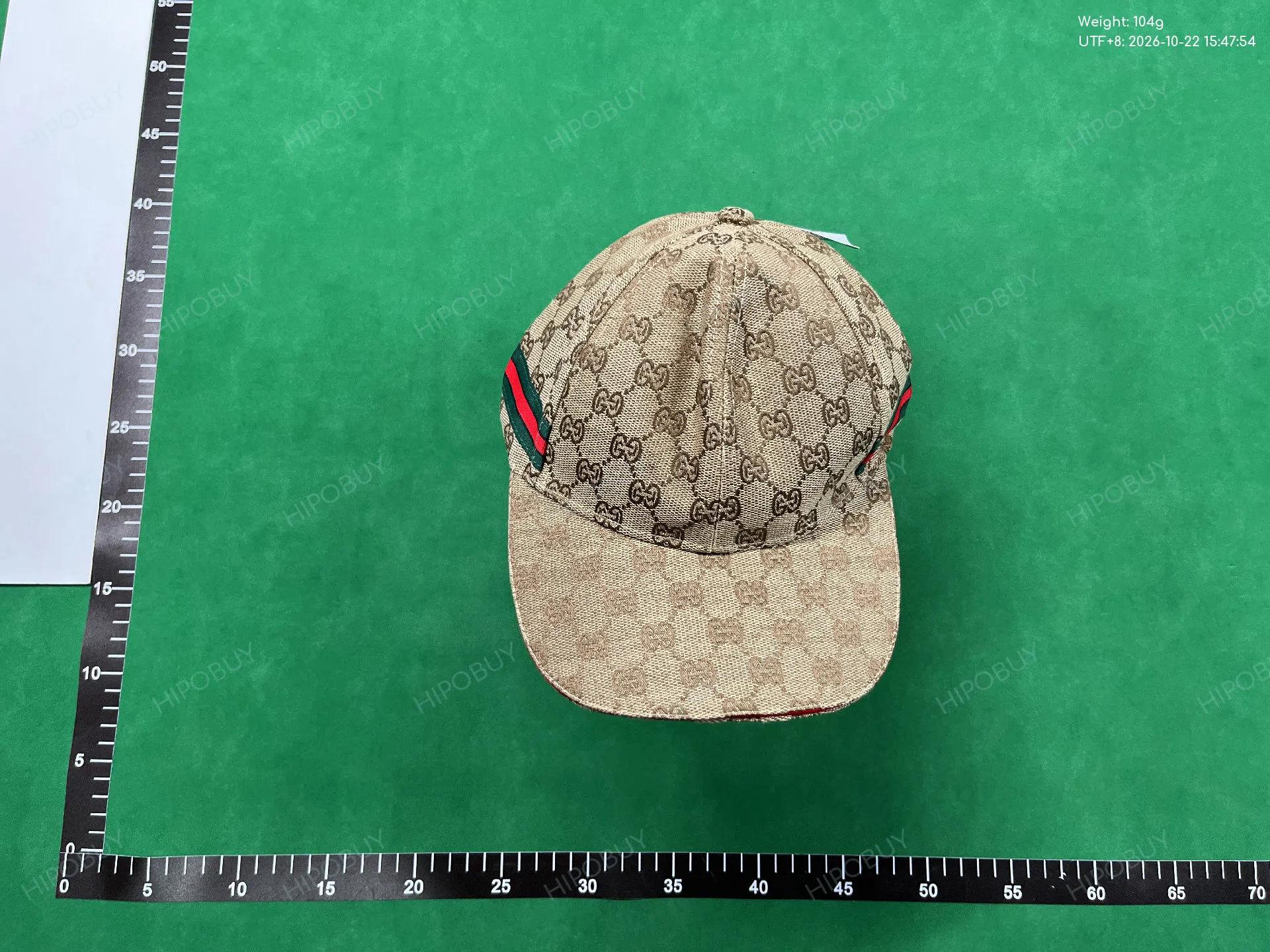 Foto QC 7 de Gucci Original GG Canvas Baseball Hat with Web Beige/Brown