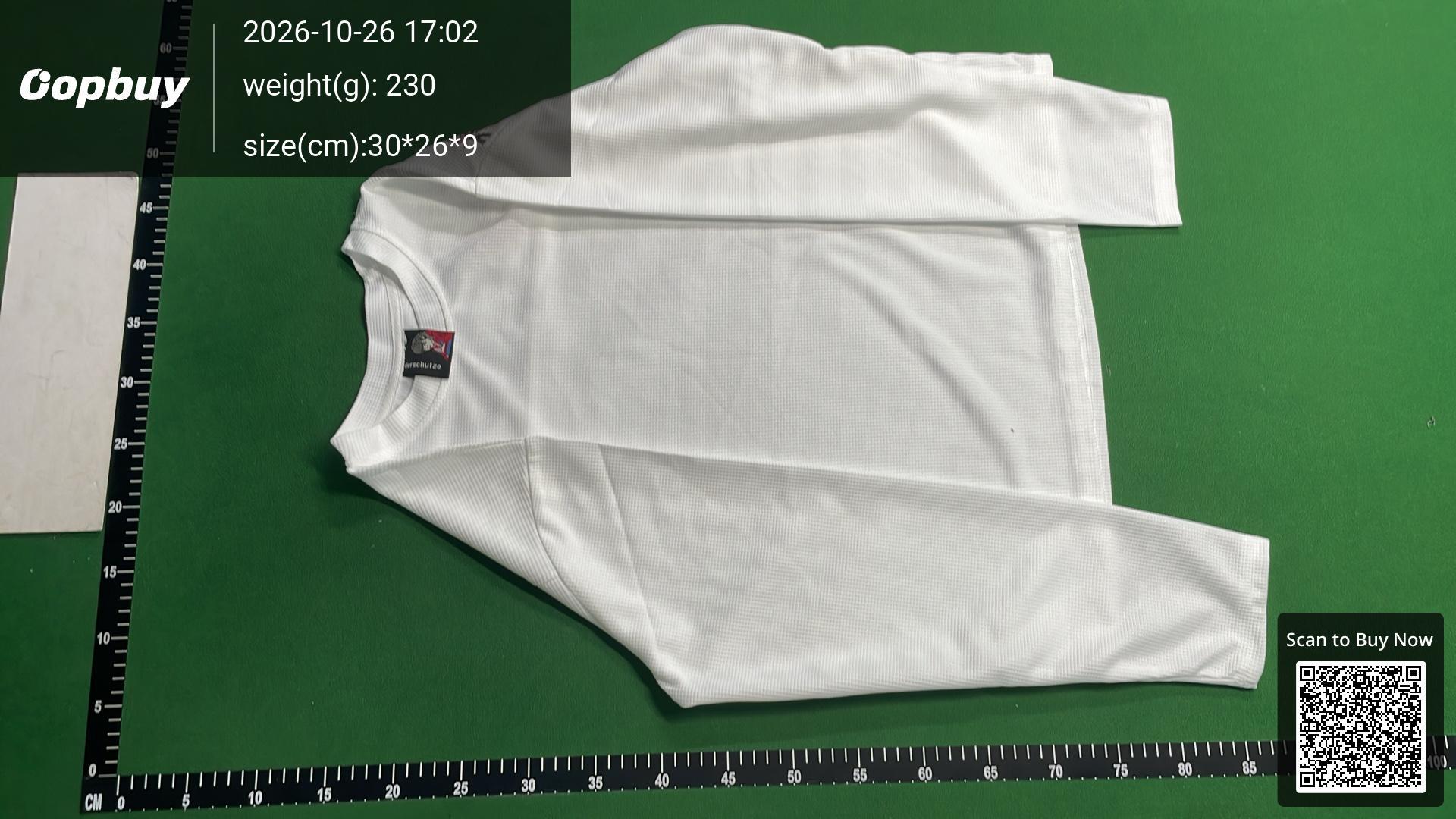Foto QC 2 de Derschutze Blossom T-shirt Waffle Long Sleeve White
