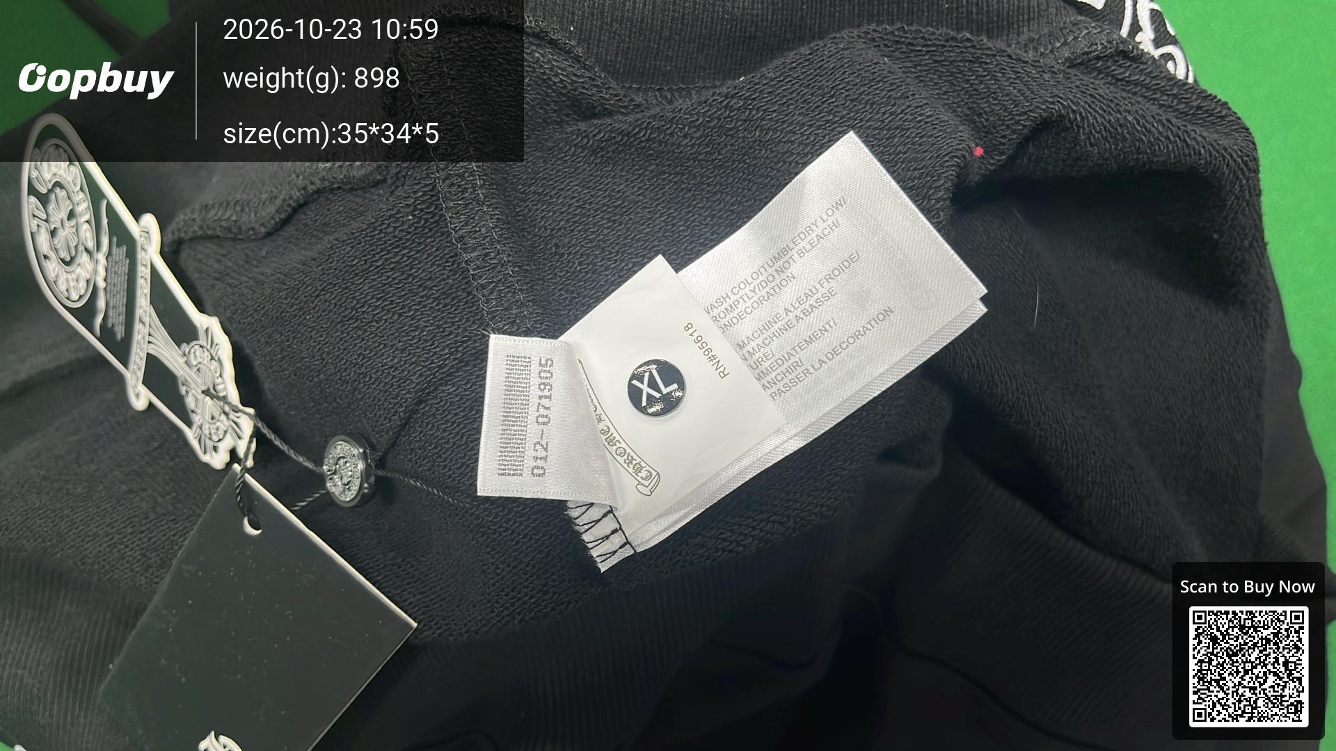 Foto QC 1 de Chrome Hearts Horseshoe Floral Cross Zip Hoodie Jacket Black