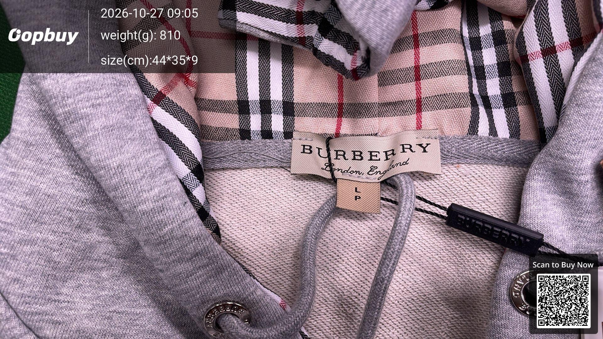 Foto QC 8 de Burberry Equestrian Knight Logo Hoodie Jacket Grey