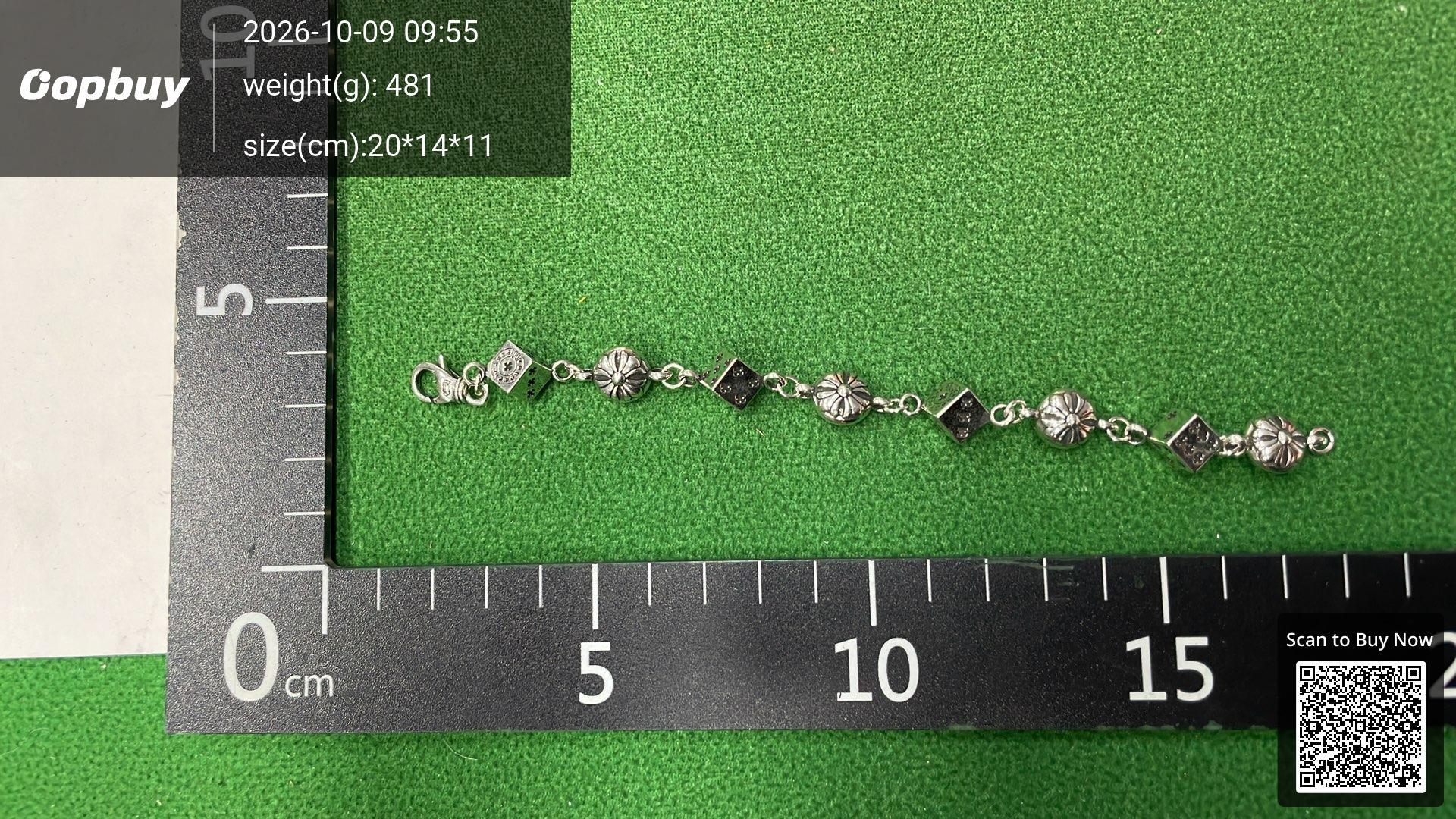 Foto QC 1 de Chrome Hearts Fancy Link Bracelet Silver