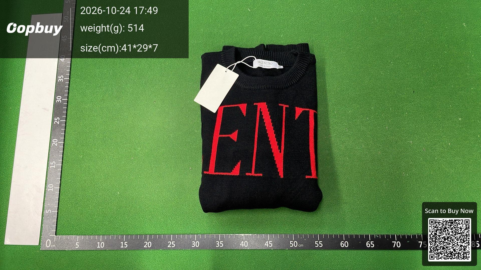 Foto QC 4 de Valentino Crewneck Sweater Logo Black Red