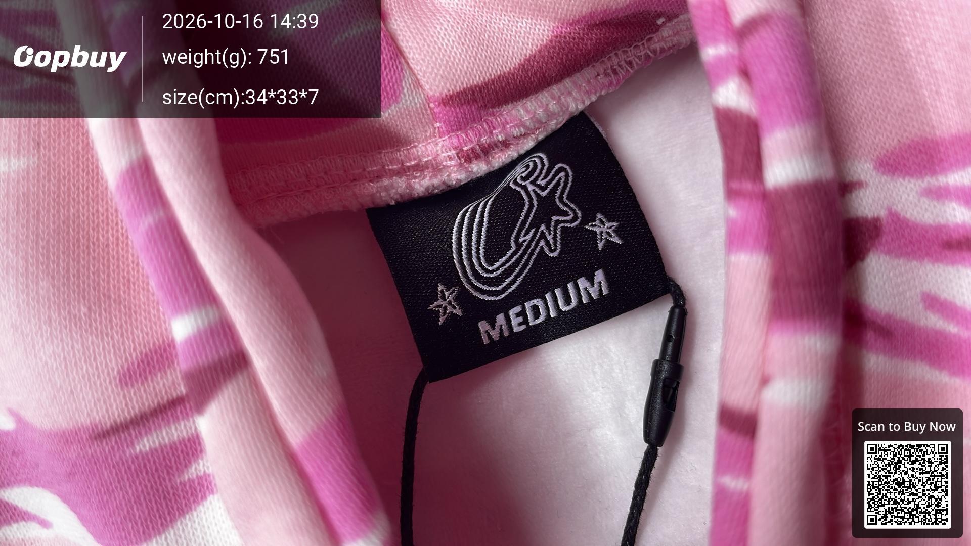 Foto QC 5 de Corteiz Alcatraz Zip Hoodie Jacket Tiger Camo Pink