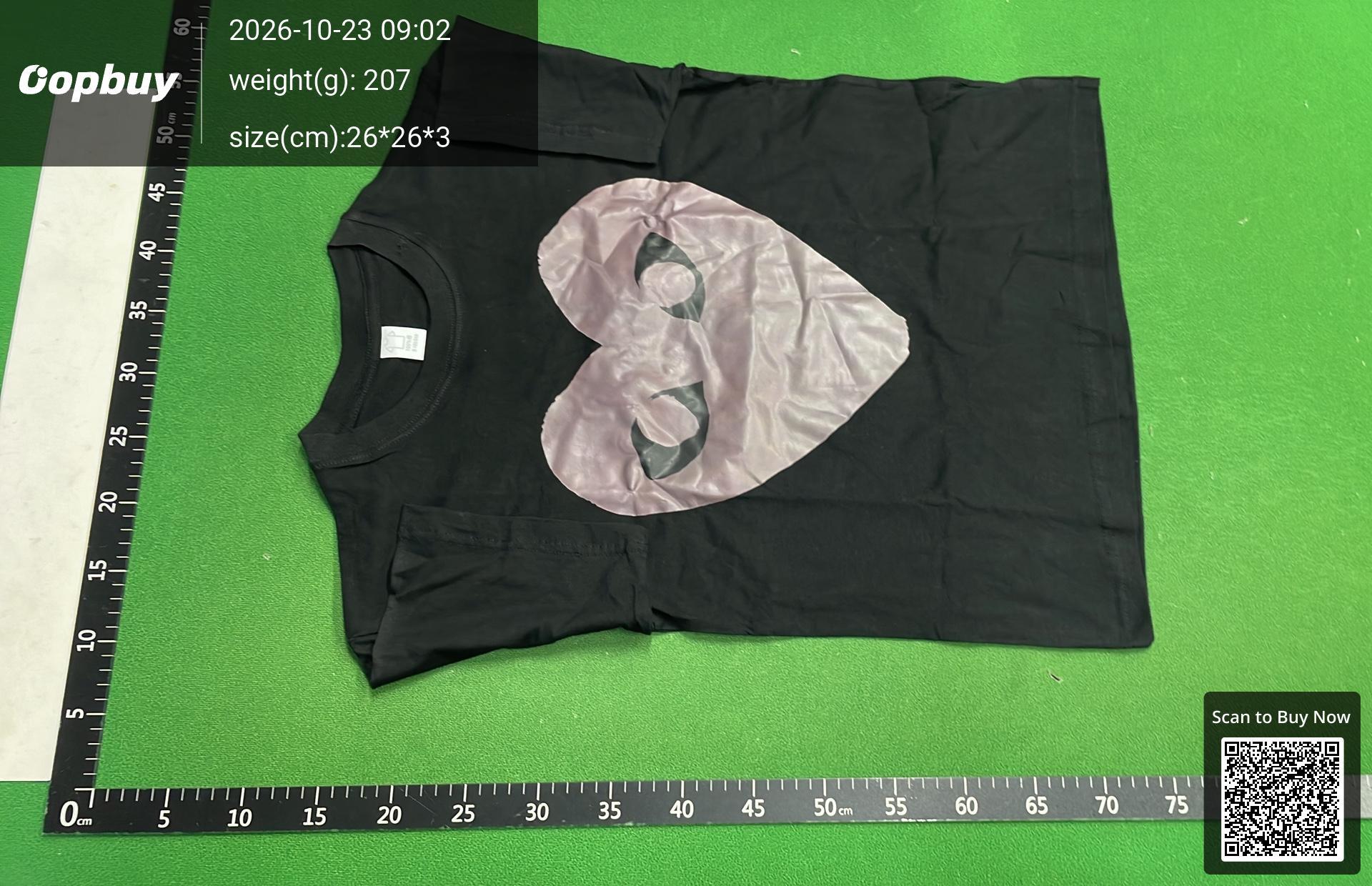 Foto QC 2 de Comme des Garçons Play T-shirt Big Heart Logo Light Blue