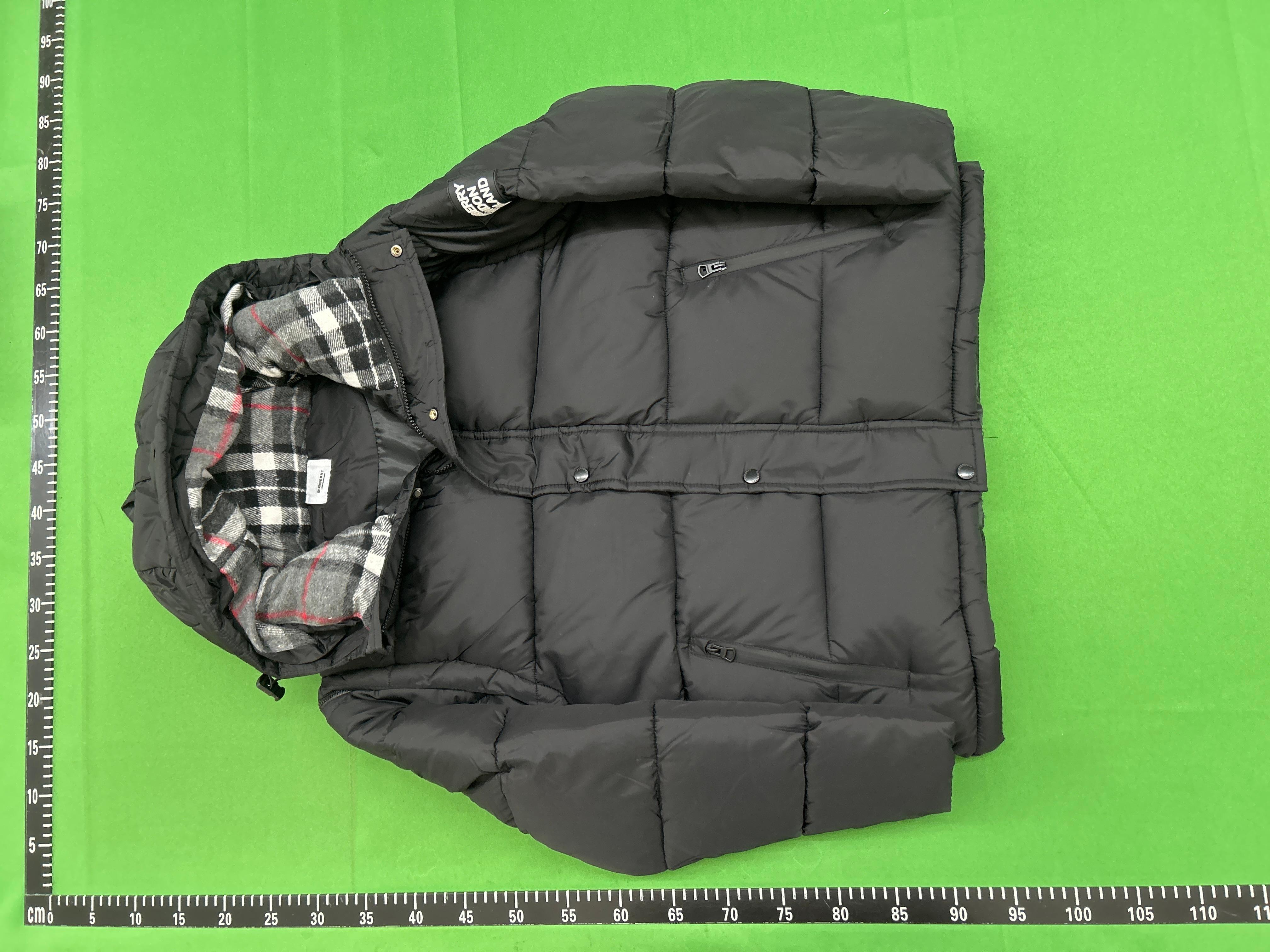 Foto QC 3 de Other Puffer Jacket Detachable Sleeves Hooded Plaid Lining Black