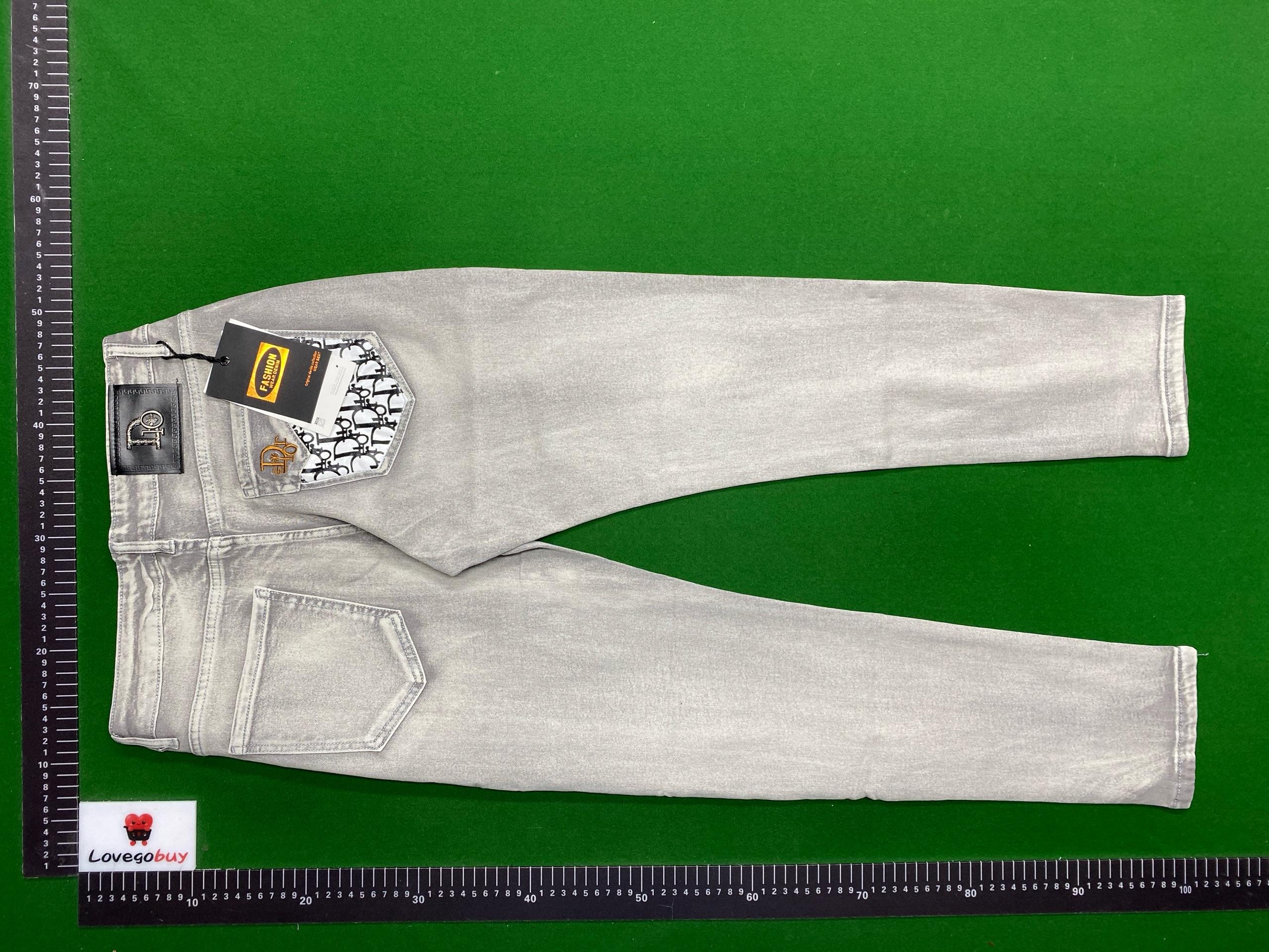 Foto QC 6 de Dior Jeans Slim Fit Oblique Pocket Gray