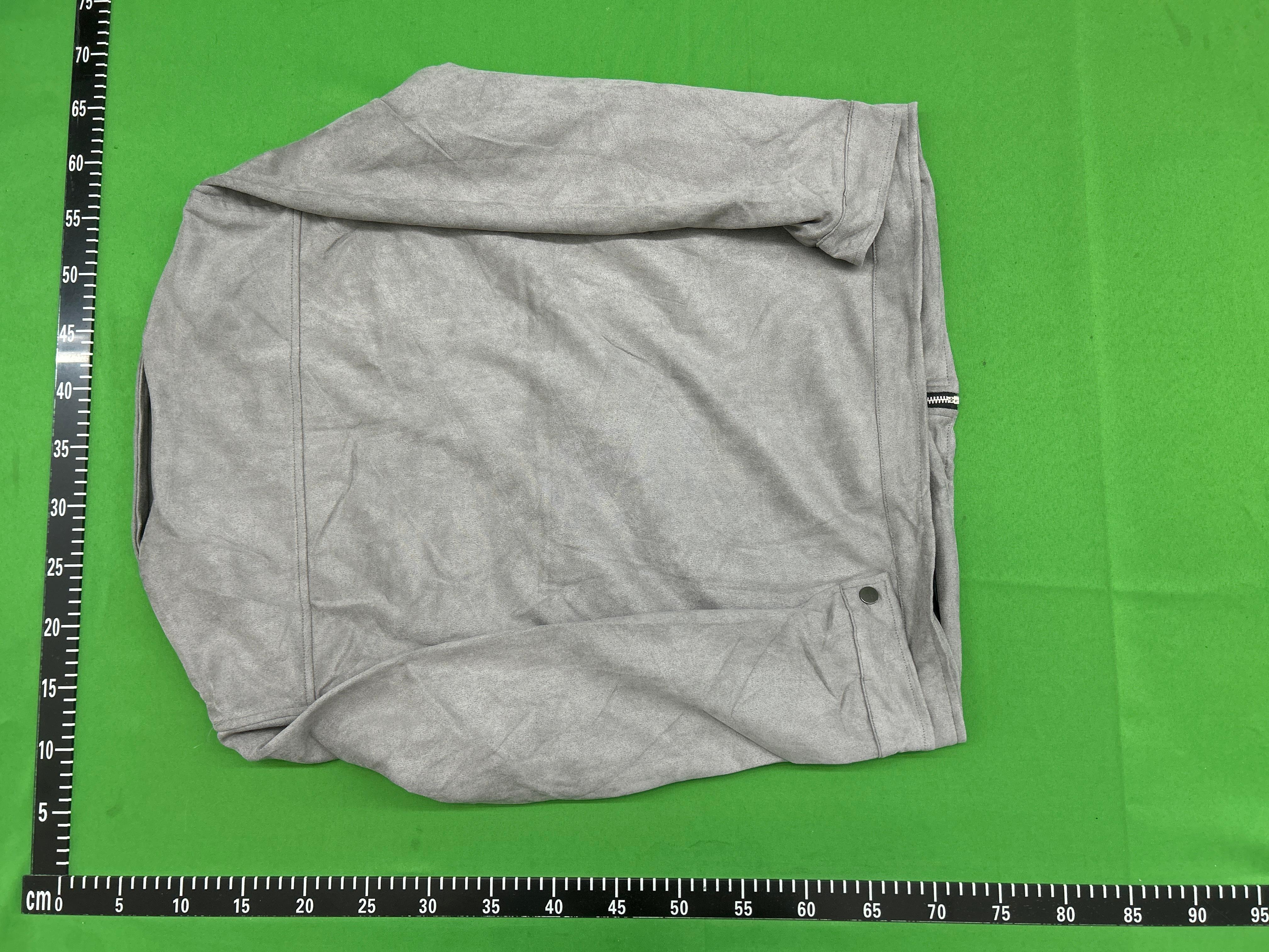 Foto QC 4 de Unbranded Suede Zip Up Jacket Flap Pocket Grey