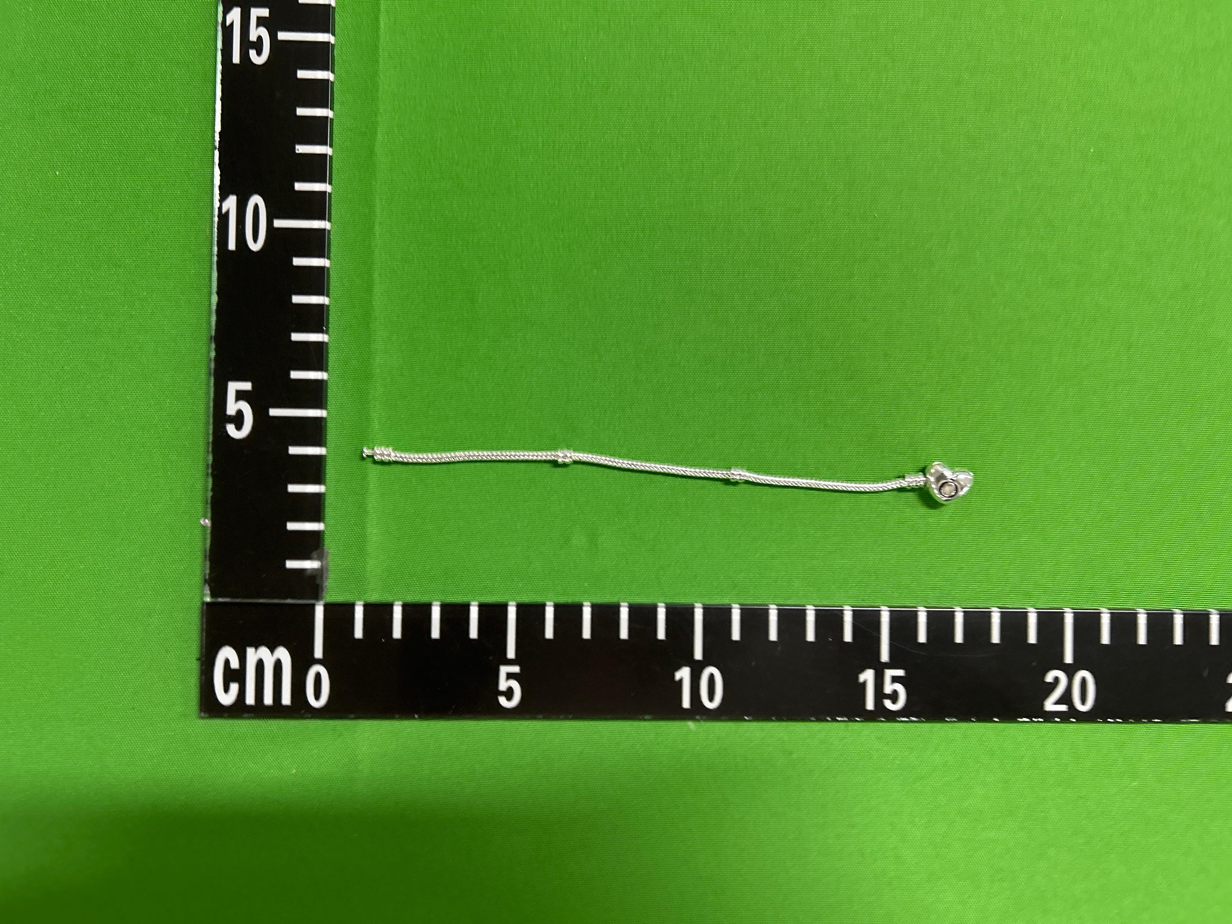 Foto QC 7 de Other Heart Clasp Snake Chain Bracelet Silver