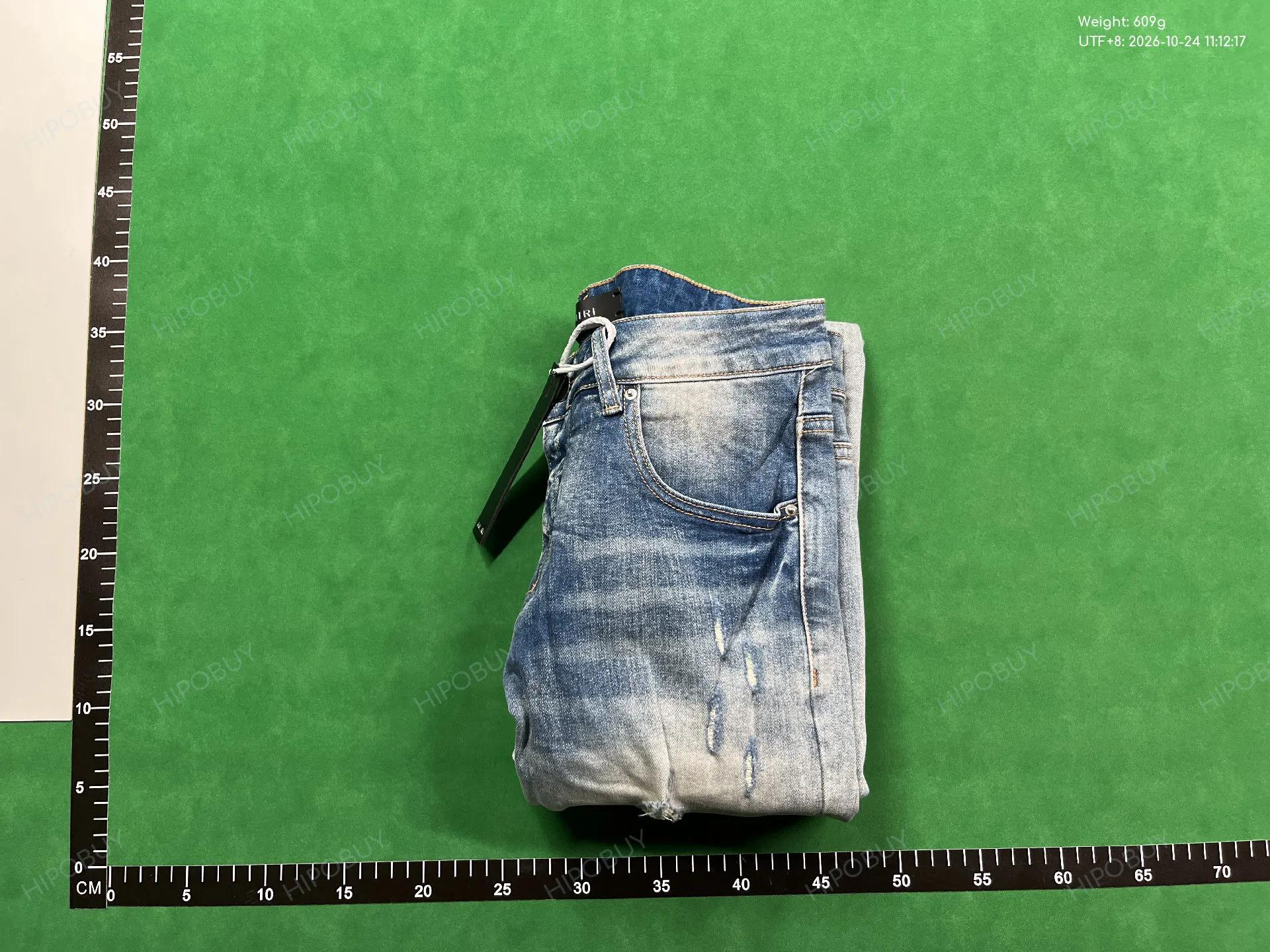 Foto QC 8 de Amiri MX1 Jeans Distressed Slim Fit Light Blue