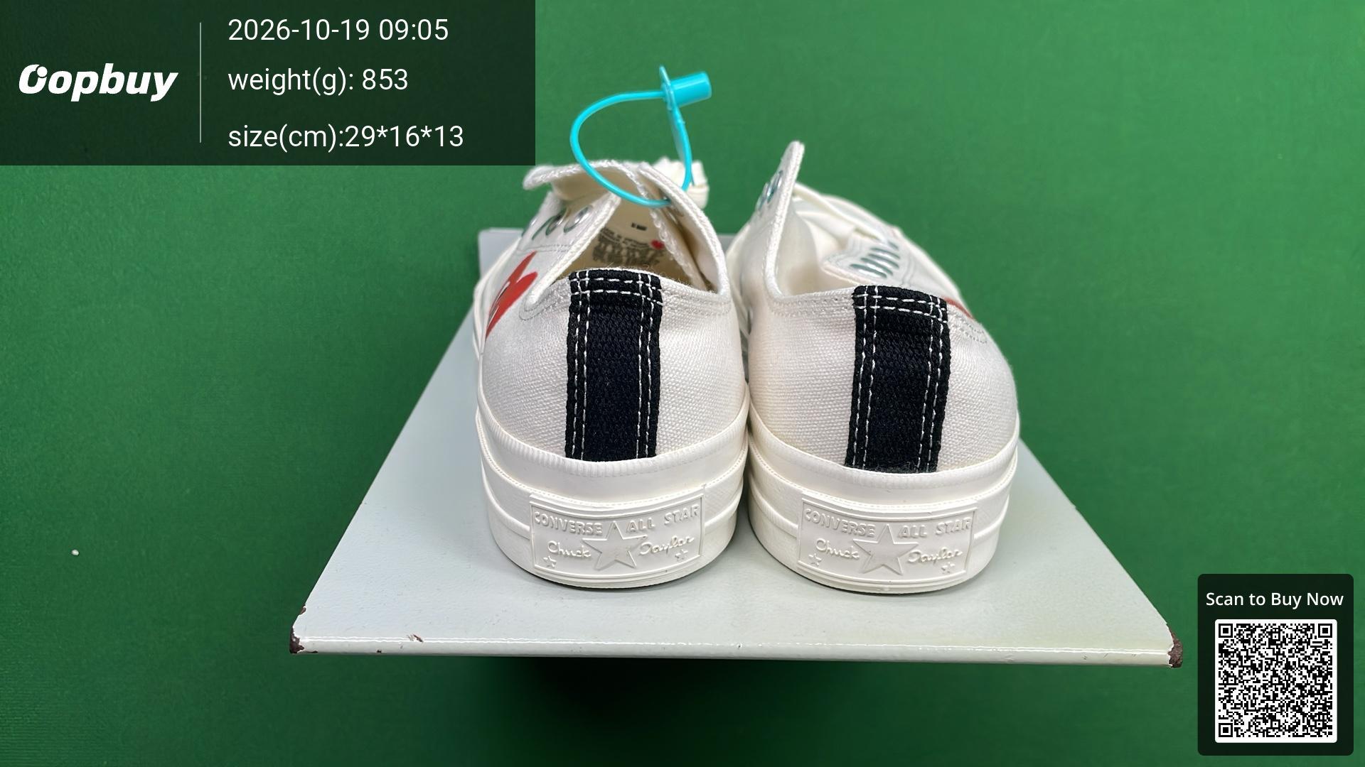 Foto QC 3 de Converse Chuck Taylor All Star 70 Hi Comme des Garcons PLAY Black 150204C