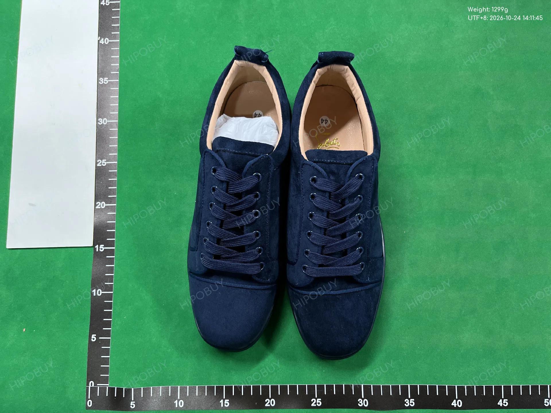Foto QC 6 de Christian Louboutin Louis Junior Low Navy Blue Suede