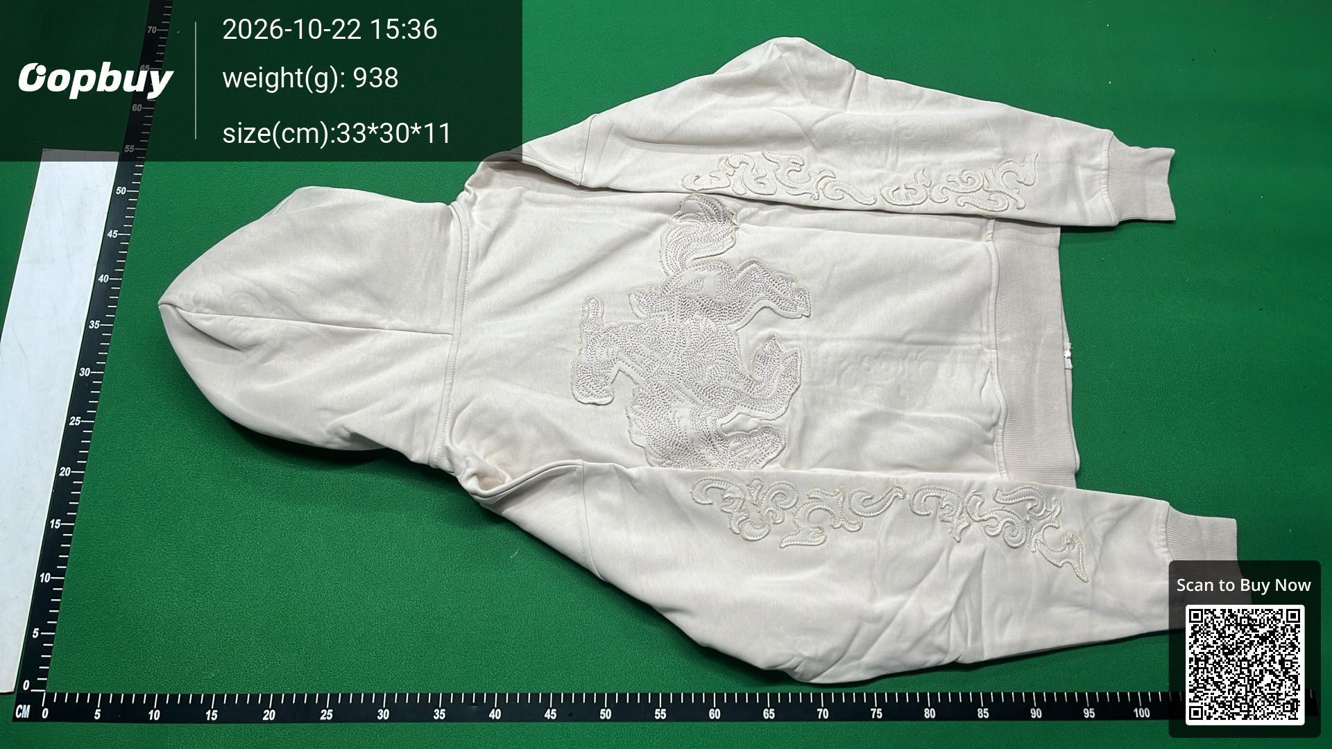 Foto QC 7 de Diesel Western Embroidery Zip-up Hooded Jacket Cream