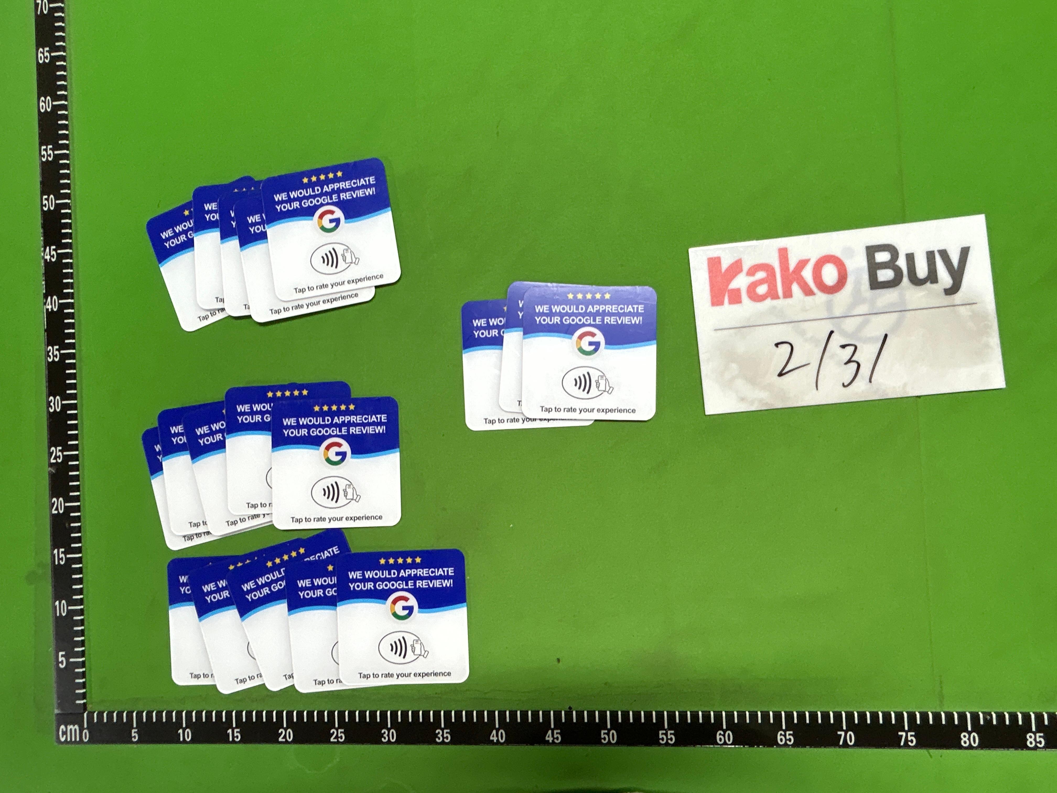Foto QC 8 de Other Google Review NFC Acrylic Table Sign Blue/White