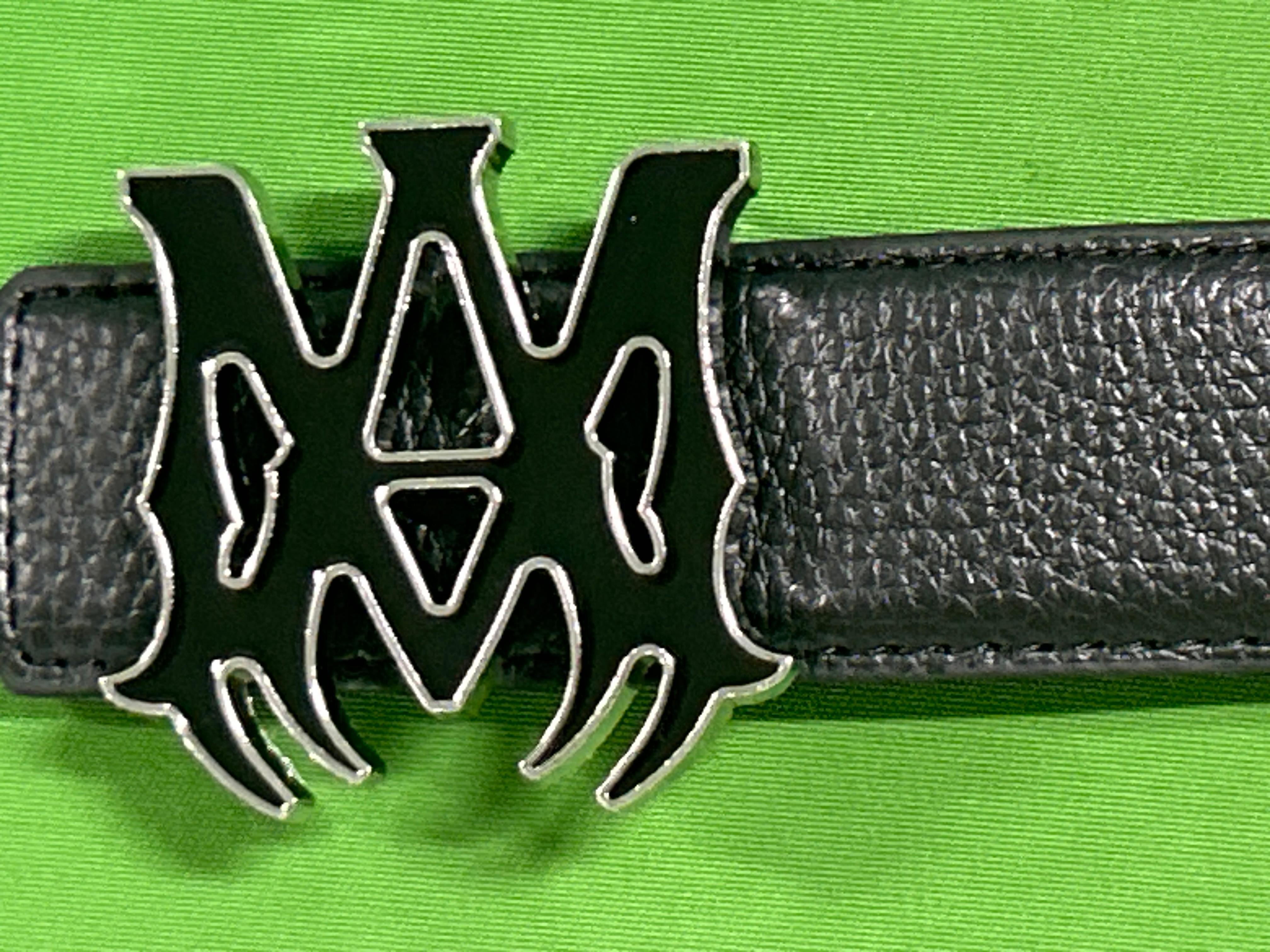 Foto QC 1 de Amiri Logo Buckle Belt Black Leather