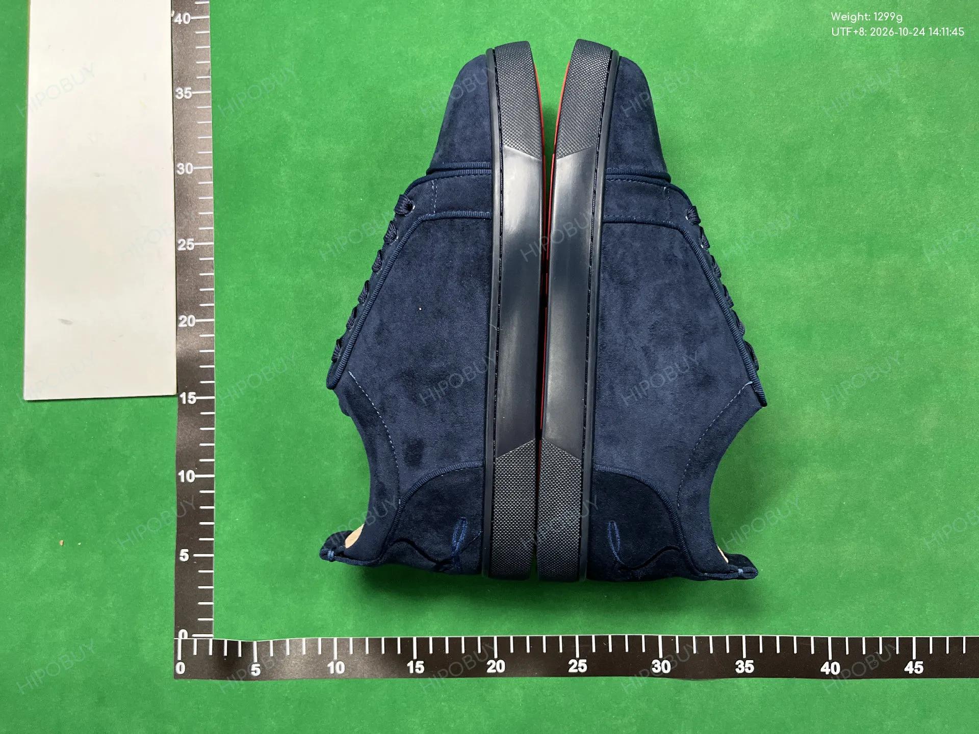 Foto QC 5 de Christian Louboutin Louis Junior Low Navy Blue Suede