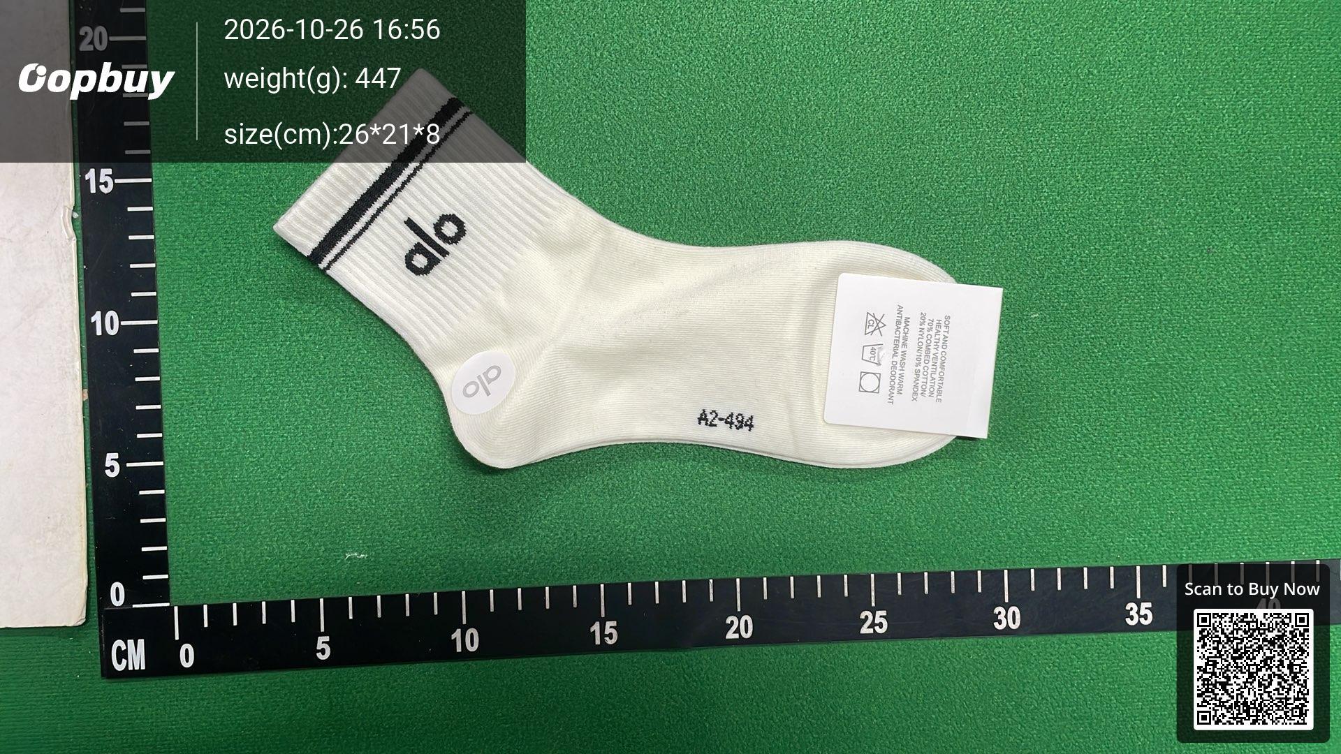 Foto QC 1 de Alo Yoga Unisex Half-Crew Crew Socks 5-Pack Multicolor