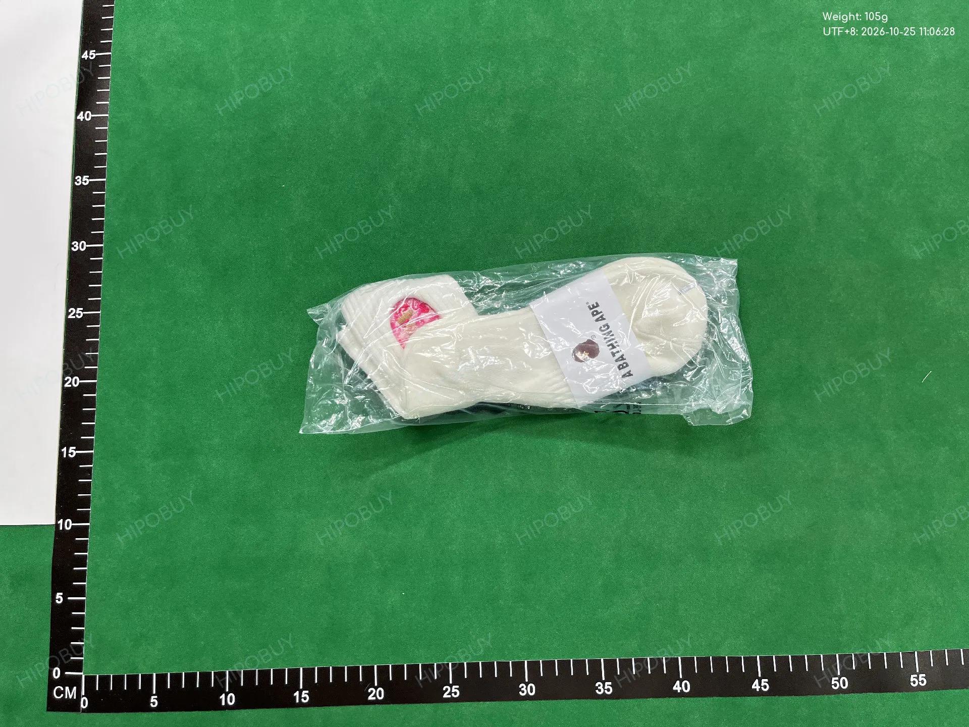 Foto QC 6 de A Bathing Ape Shark Embroidery Cushioned Crew Socks White