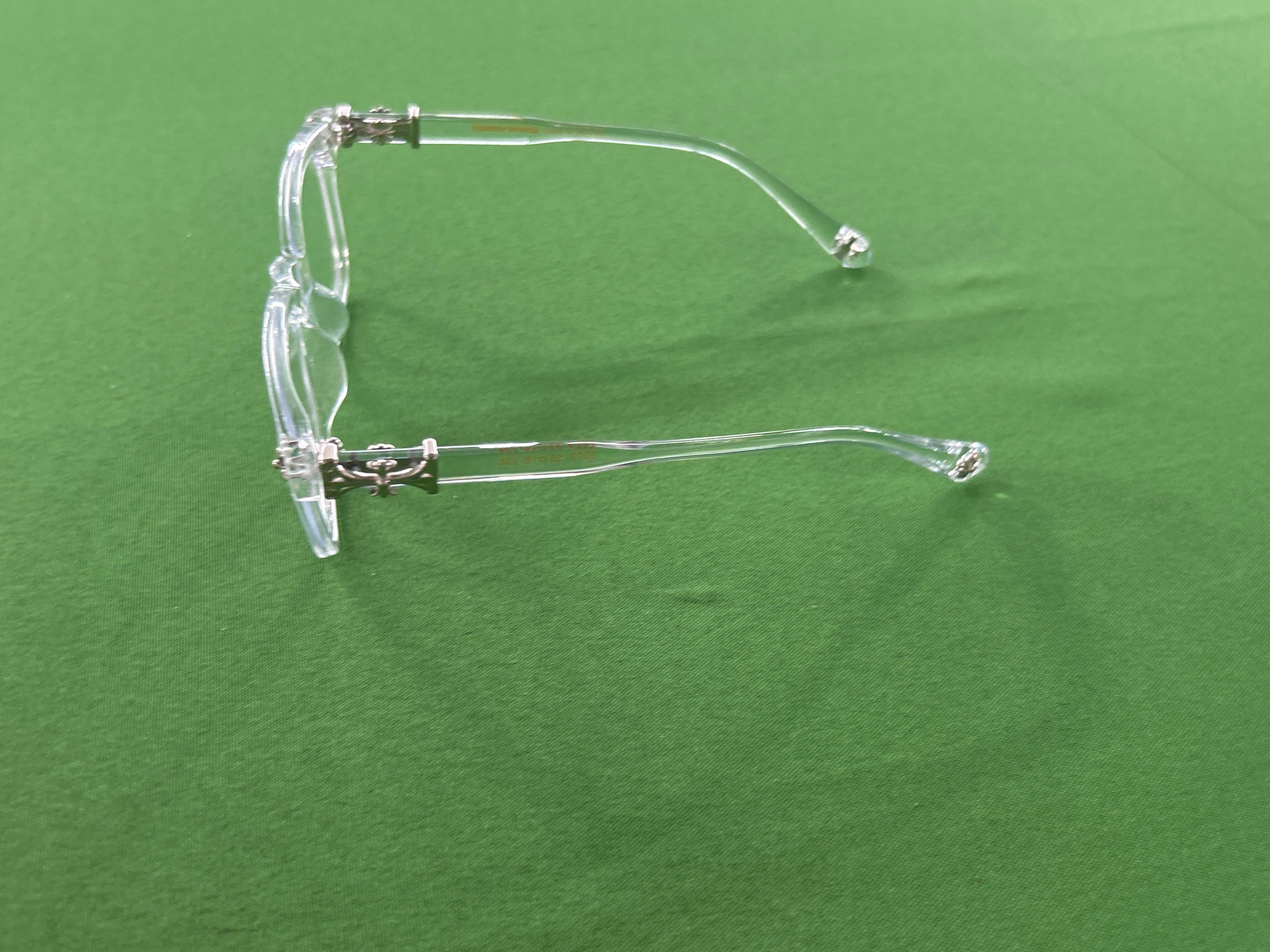 Foto QC 6 de Chrome Hearts Square-Frame Acetate Metal Eyeglasses Black Silver (2275)