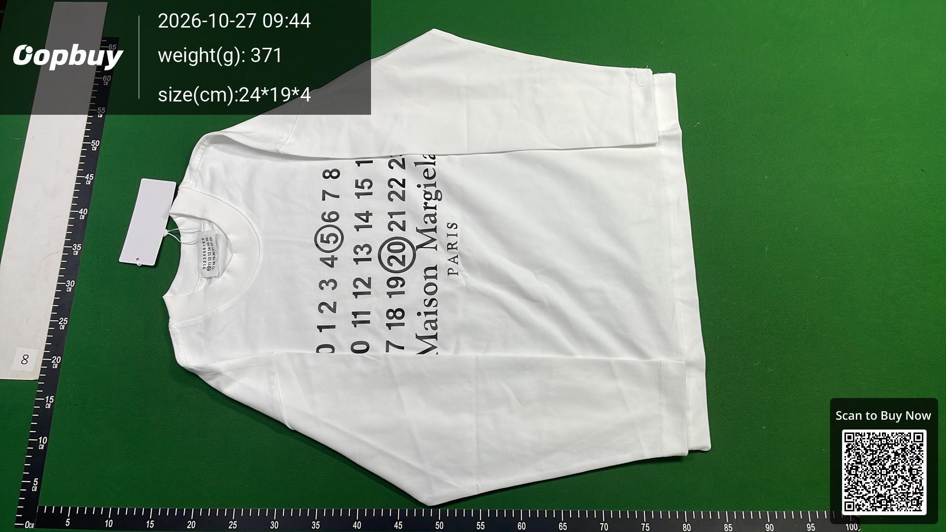 Foto QC 2 de Maison Margiela 8-Ball Earth Graphic Long Sleeve T-shirt White