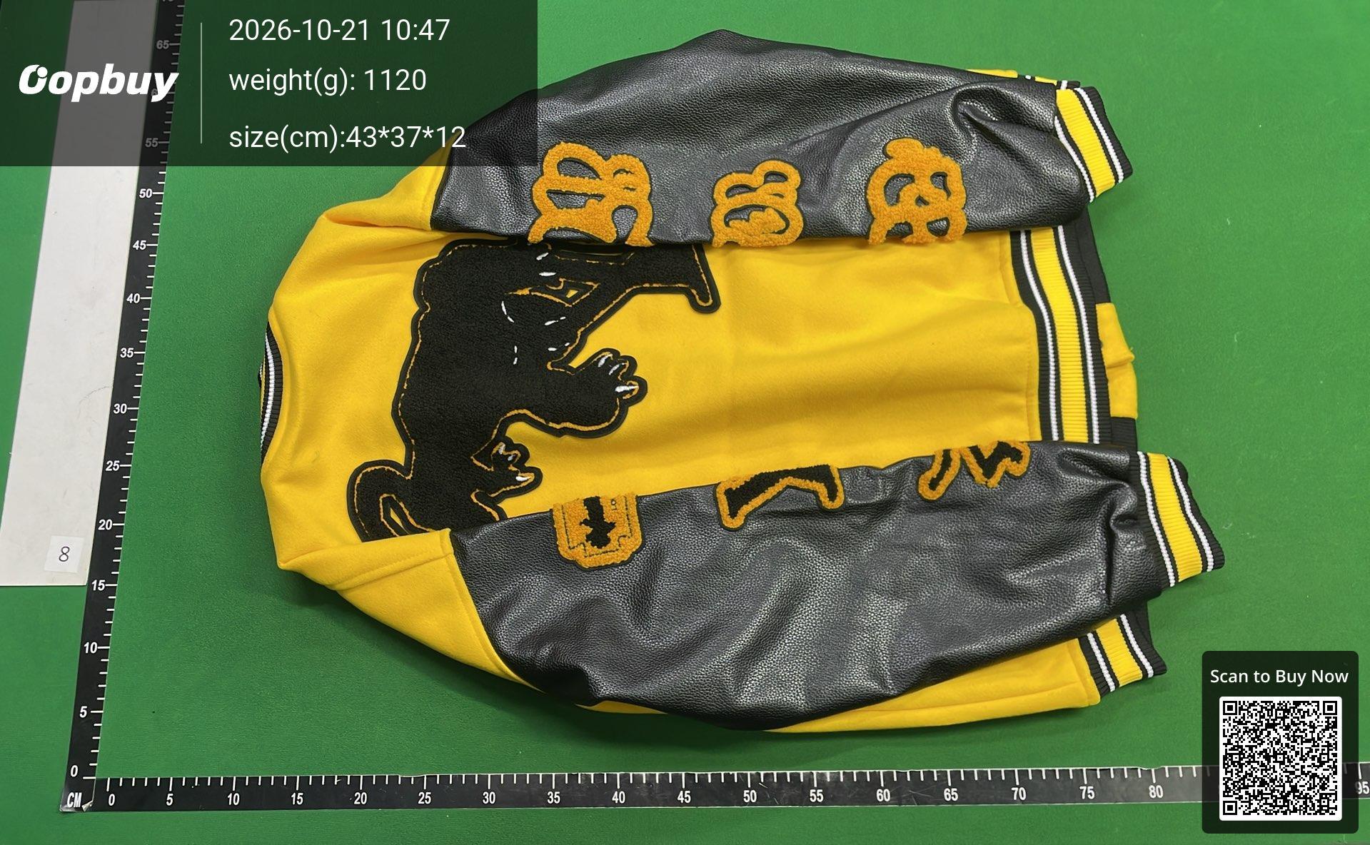 Foto QC 7 de Amiri Varsity Jacket Bones Black White