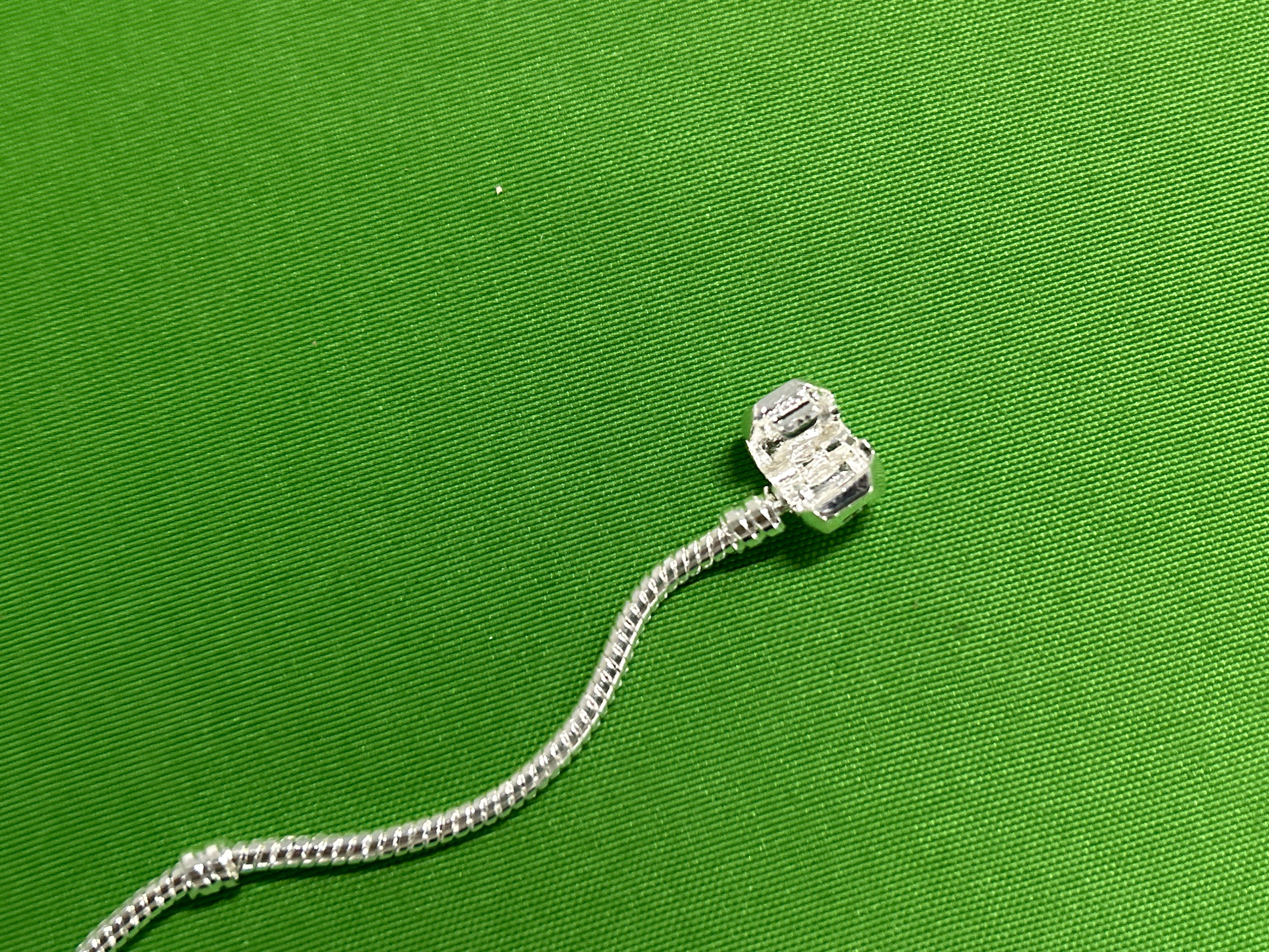 Foto QC 3 de Other Heart Clasp Snake Chain Bracelet Silver