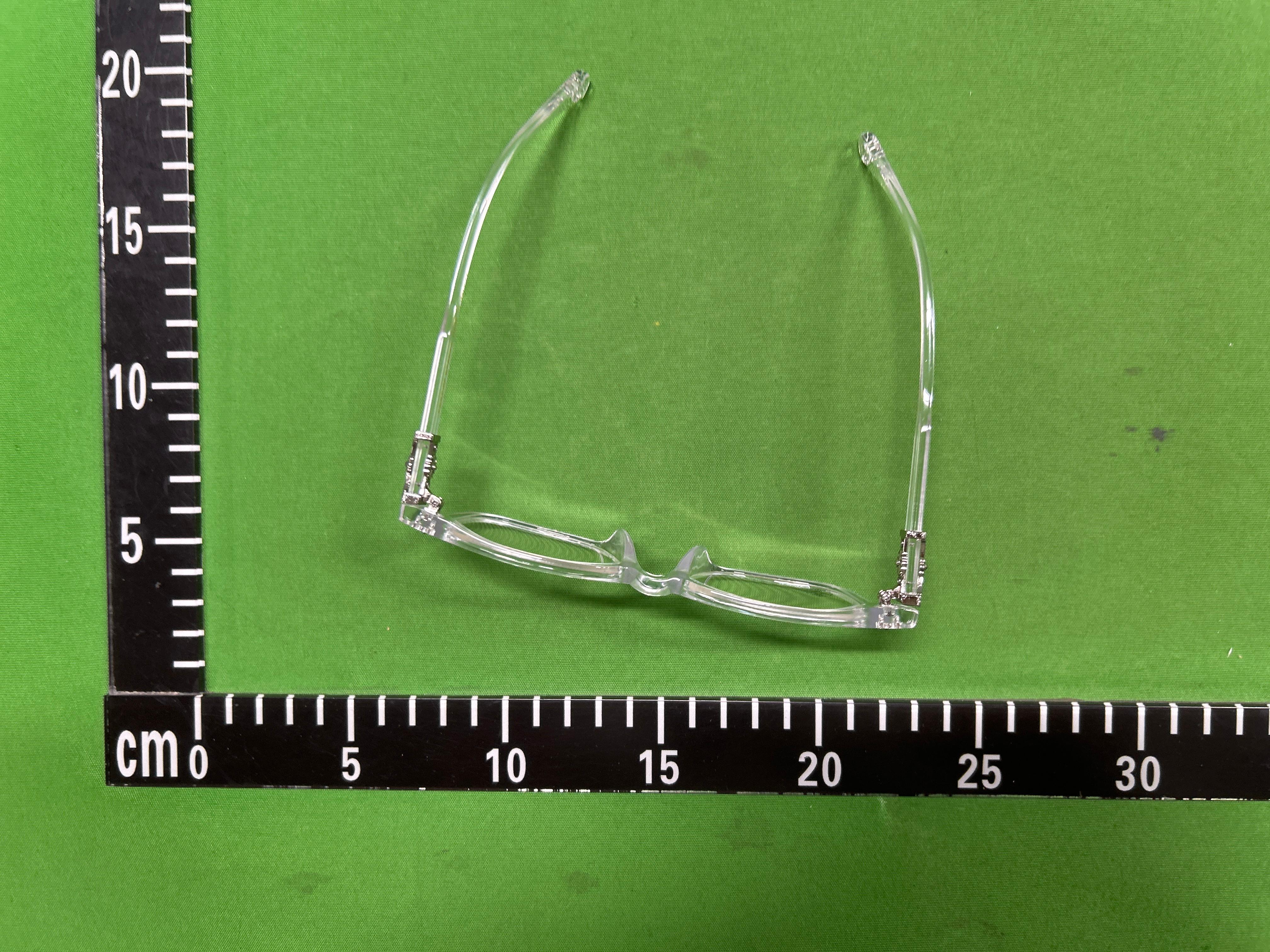 Foto QC 4 de Chrome Hearts Square-Frame Acetate Eyeglasses Black Clear (2273)