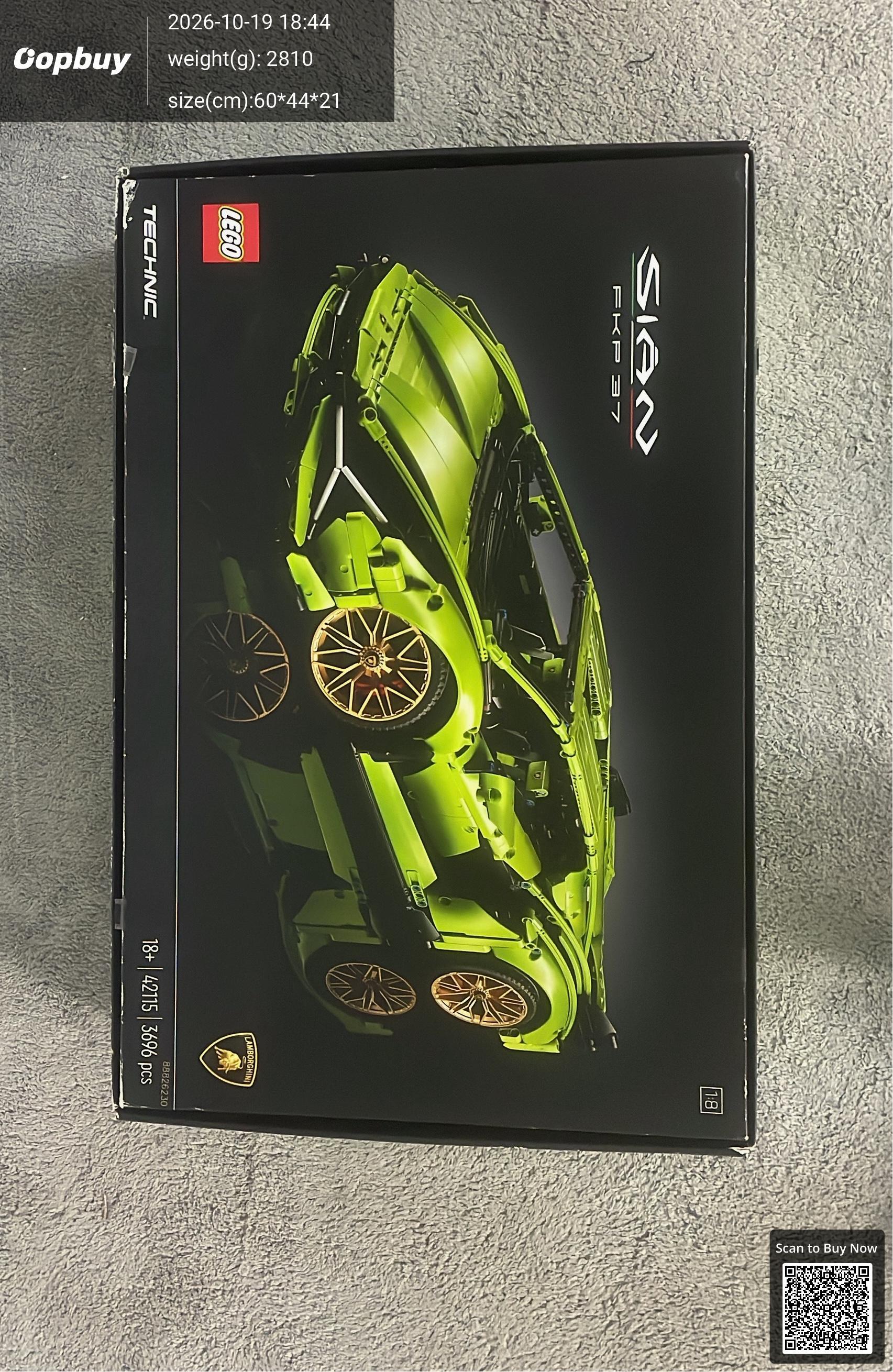 Foto QC 3 de LEGO Lamborghini Sián FKP 37 Technic 42115 Plastic Building Set