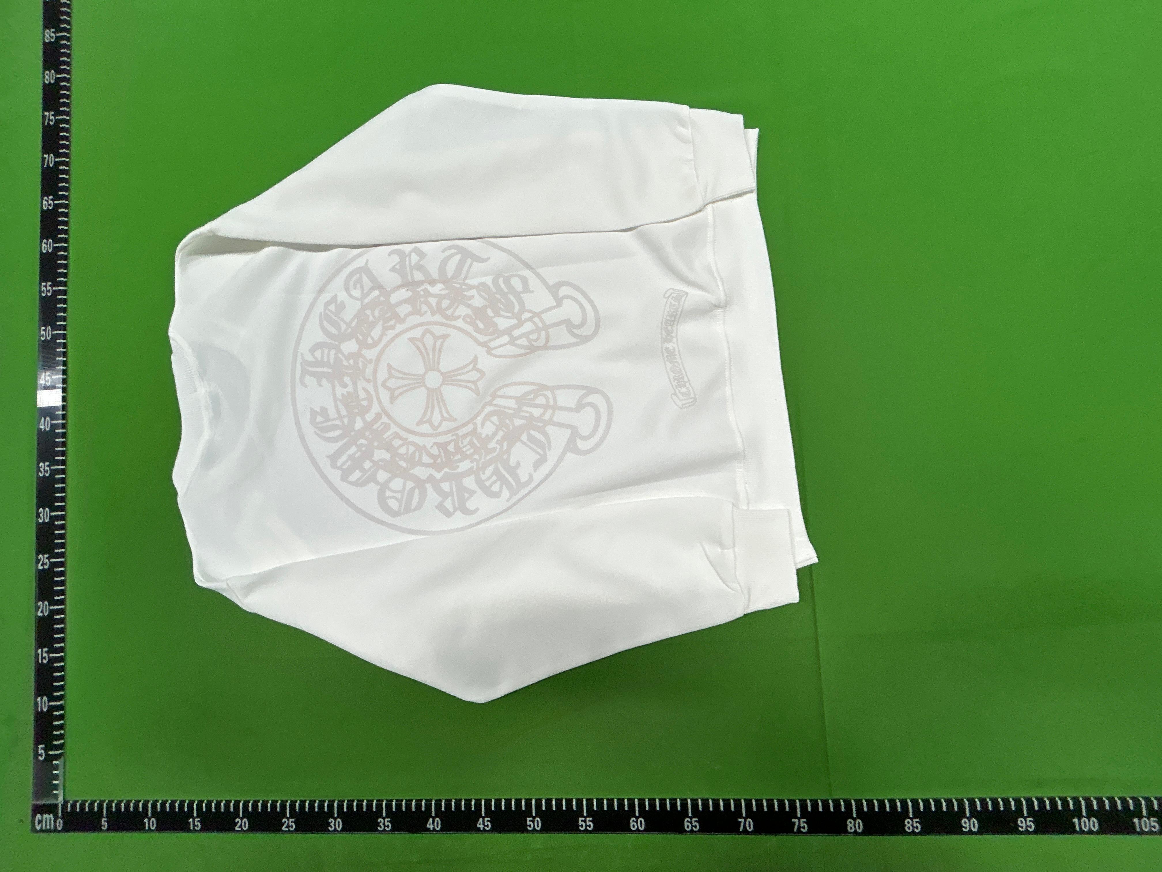Foto QC 4 de Chrome Hearts Cross Horseshoe Print Long Sleeve T-shirt White