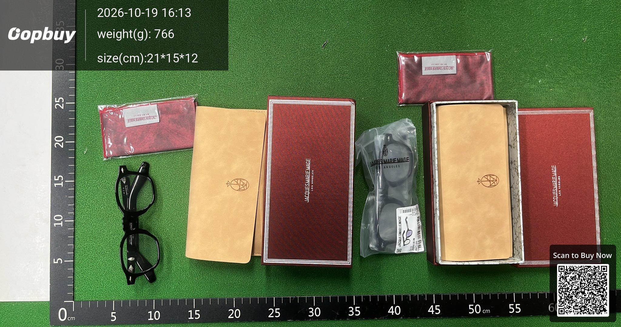 Foto QC 3 de Jacques Marie Mage Zephirin Square-Frame Acetate Sunglasses Havana Blue (JMMZE-3R)
