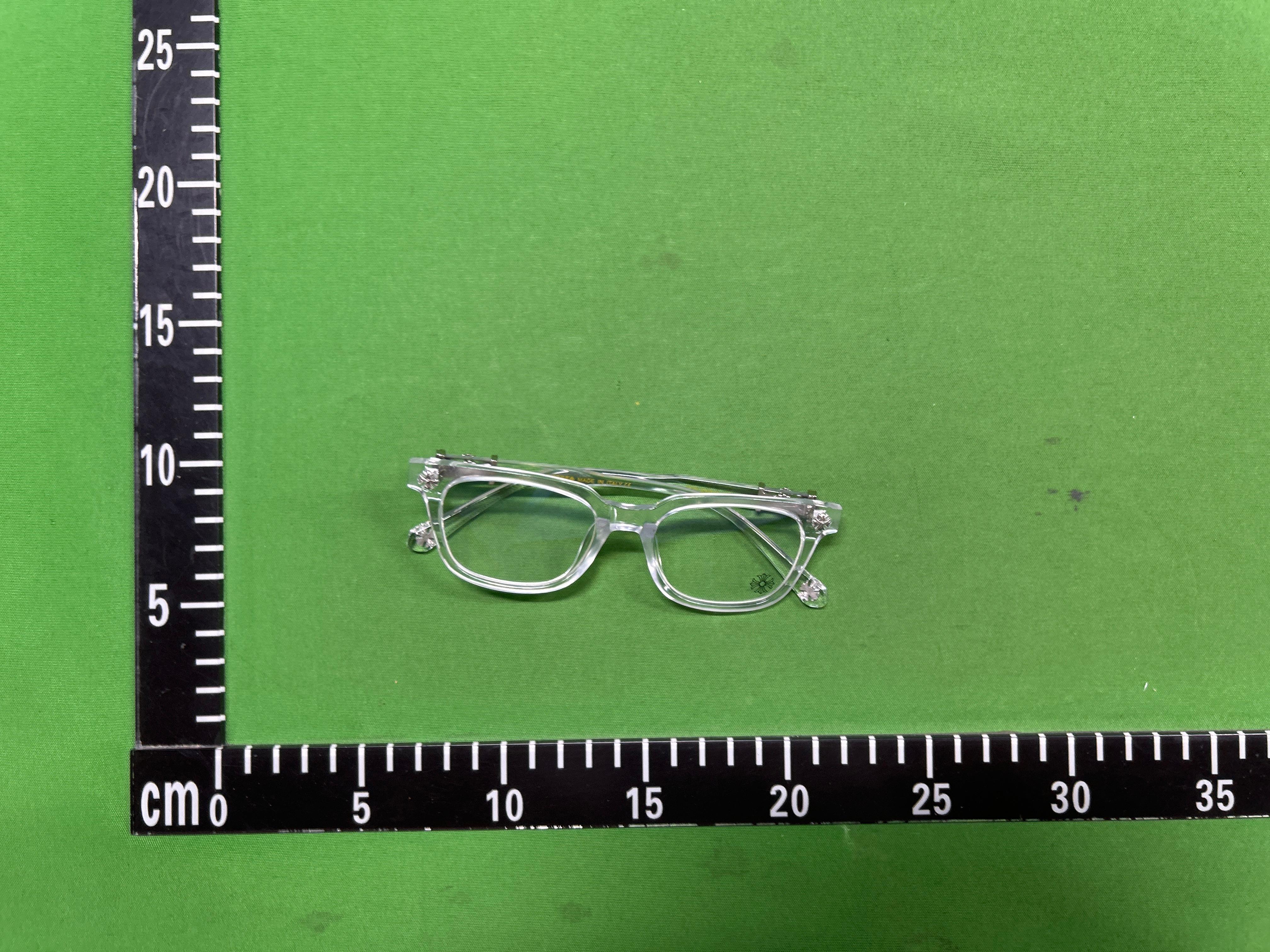 Foto QC 6 de Chrome Hearts Square-Frame Acetate Eyeglasses Black Clear (2273)