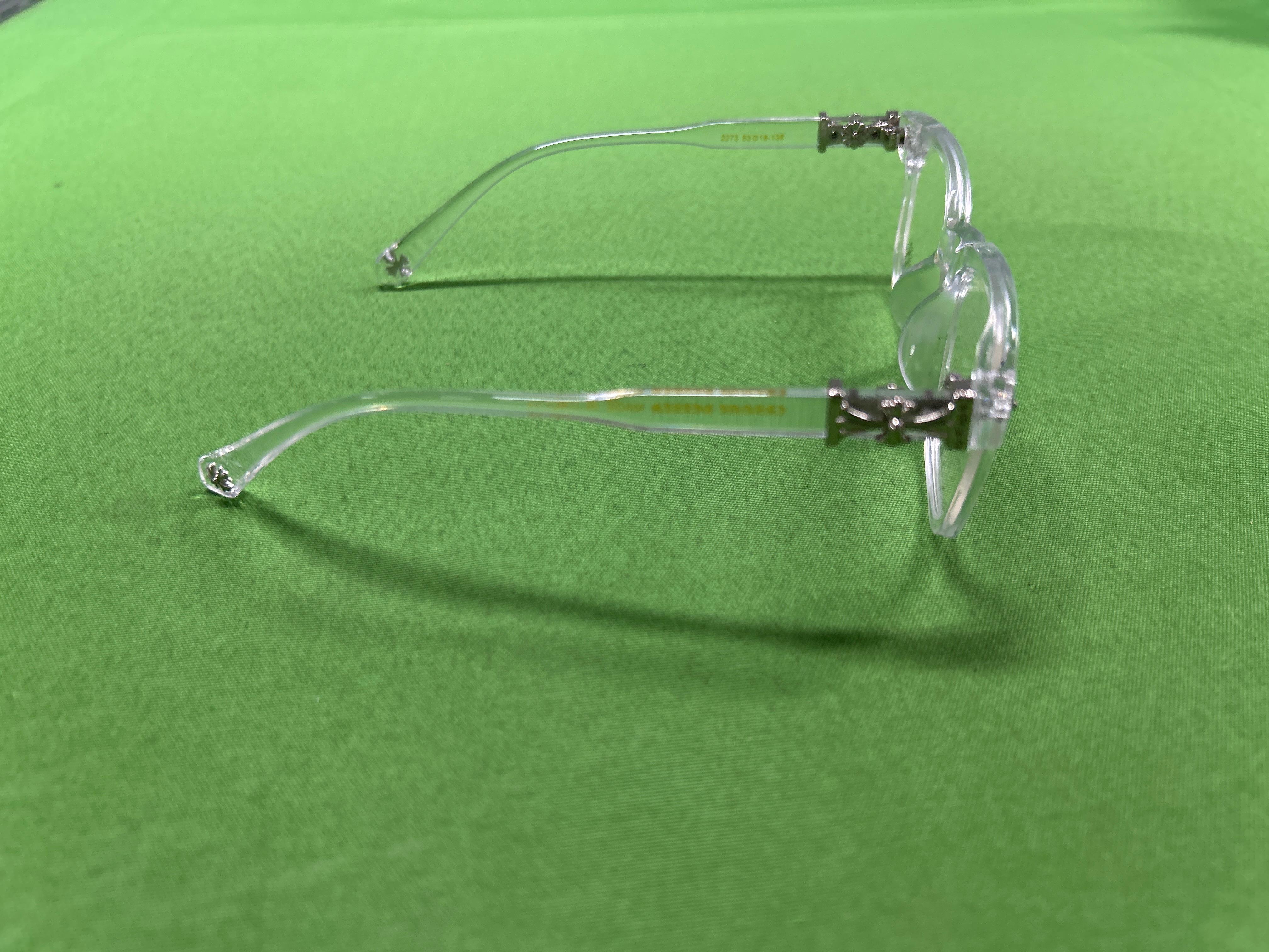 Foto QC 5 de Chrome Hearts Square-Frame Acetate Eyeglasses Black Clear (2273)