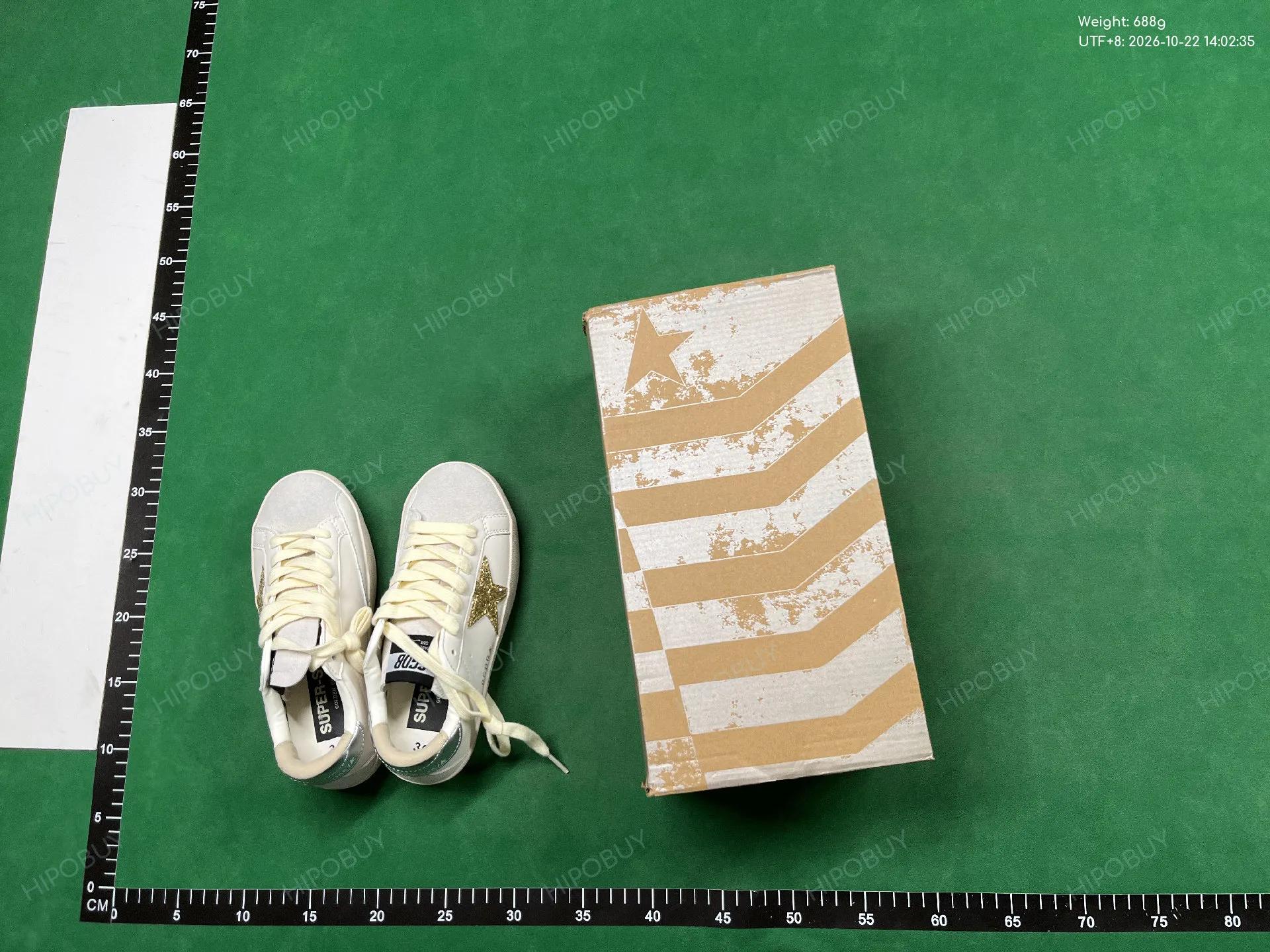 Foto QC 1 de Golden Goose Super-Star Low Leopard Star Silver Glitter