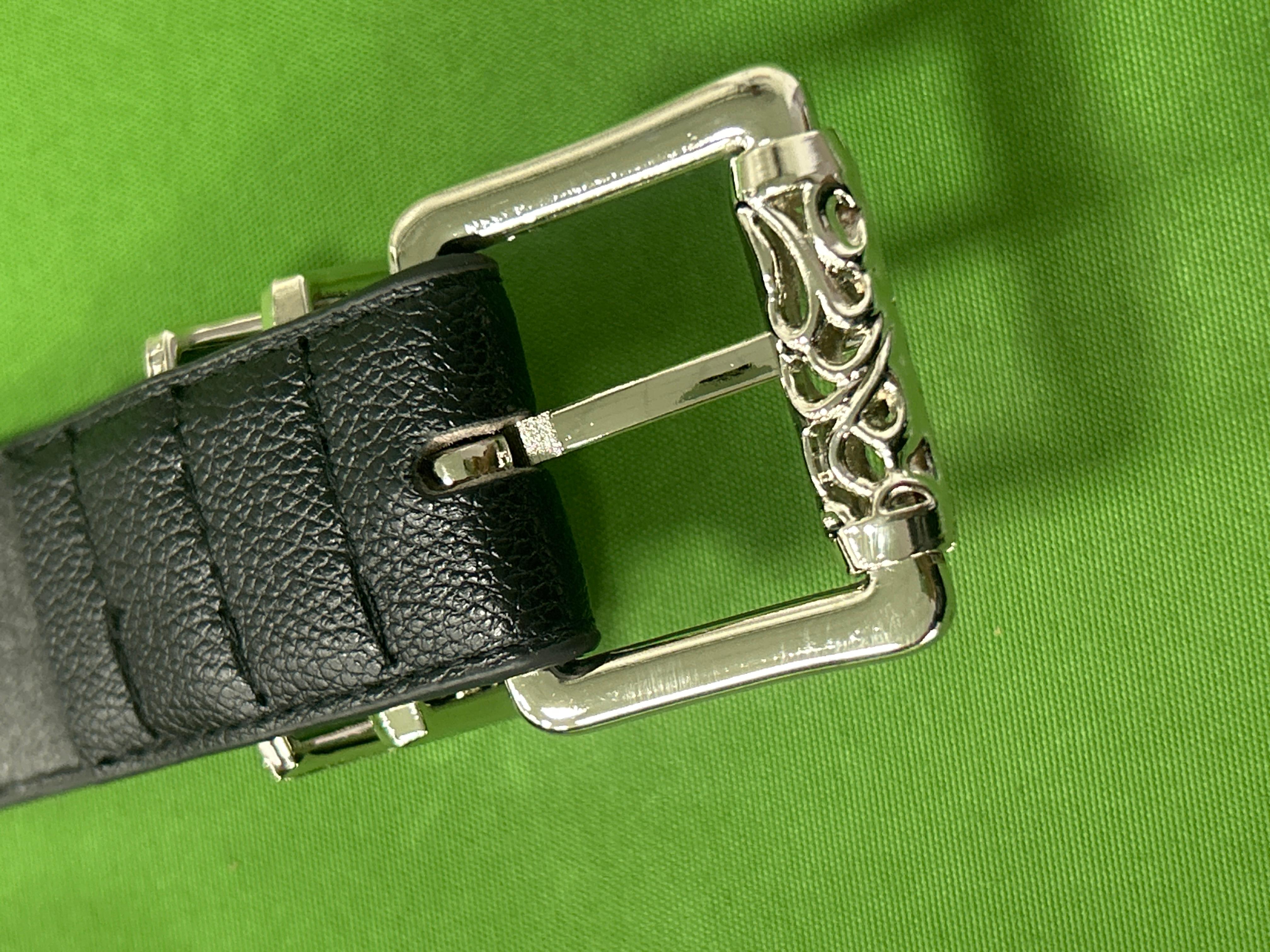 Foto QC 8 de Chrome Hearts Cemetery Cross Belt Black