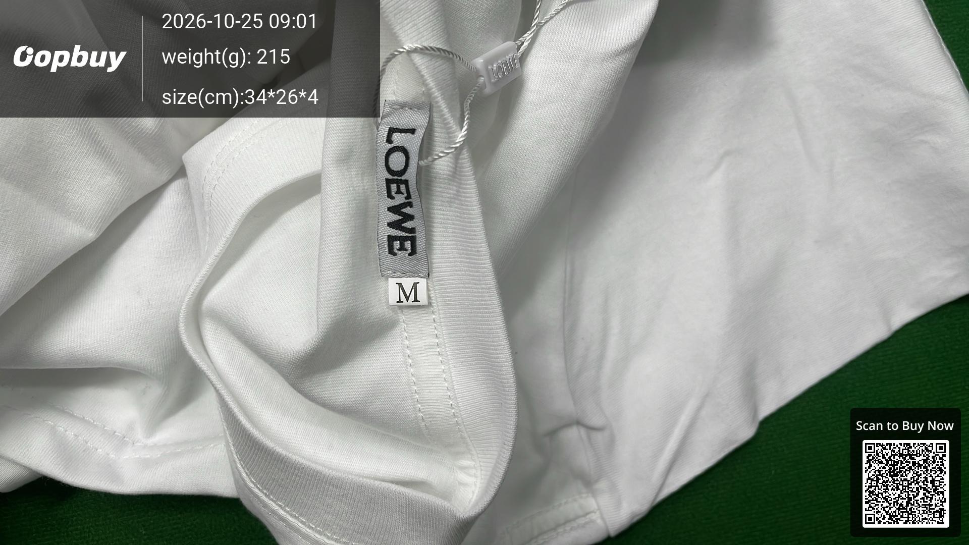Foto QC 1 de Loewe Anagram T-shirt Logo White