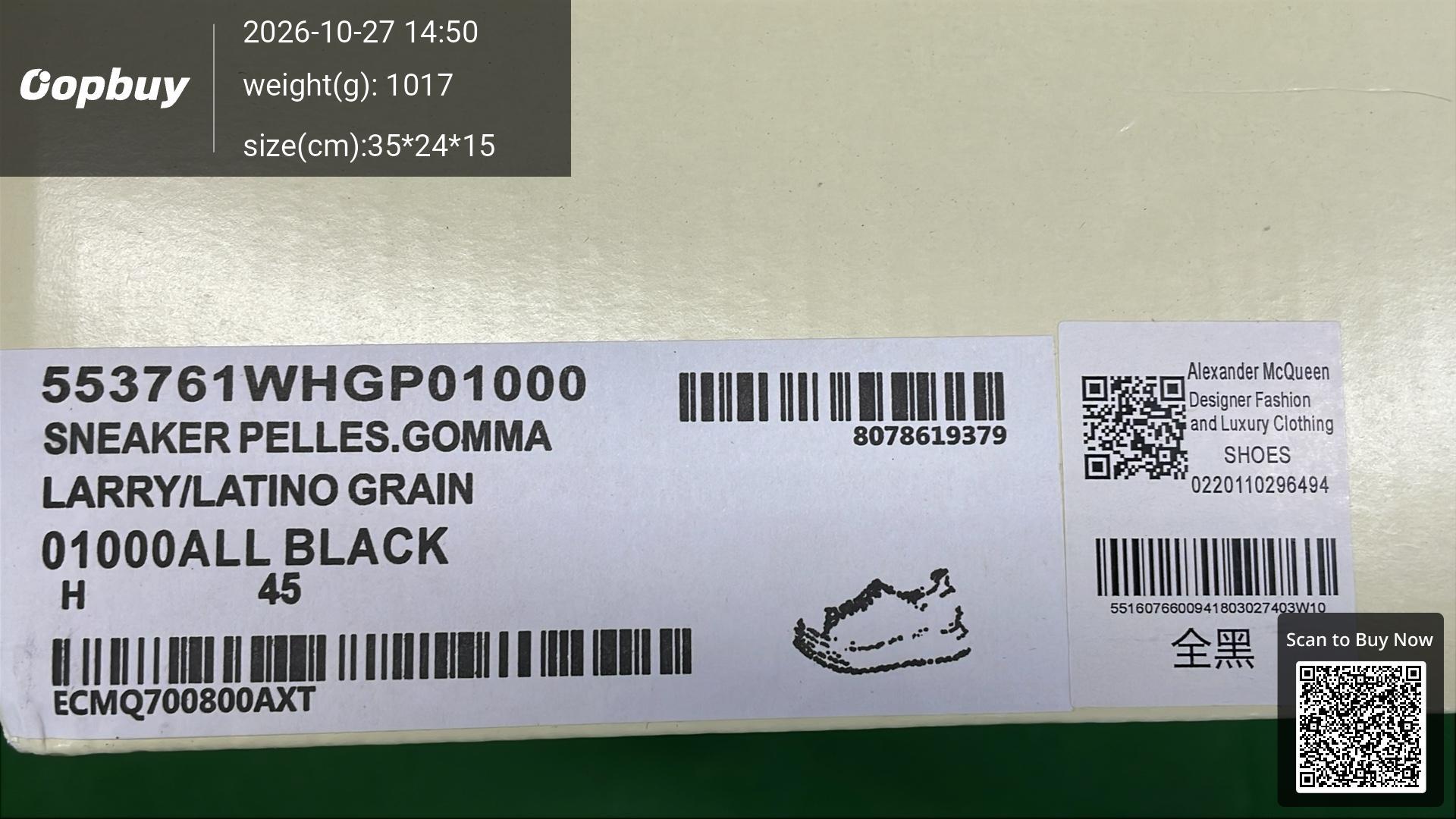 Foto QC 2 de Alexander McQueen Oversized Sneaker White Black
