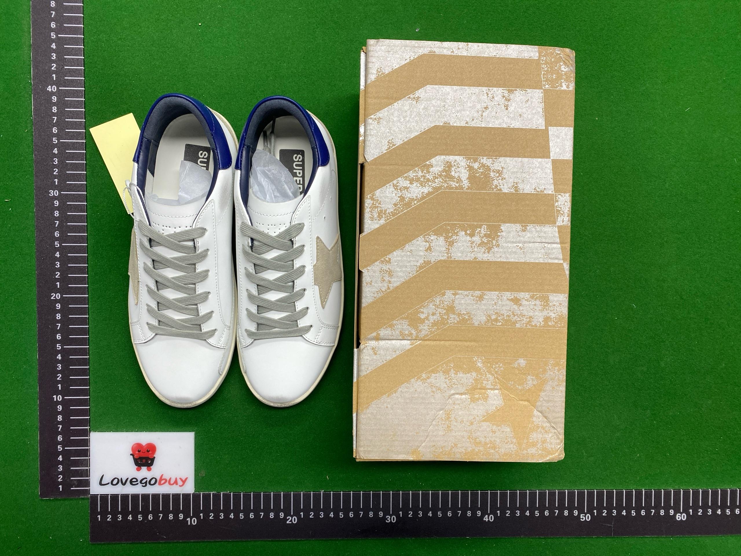 Foto QC 5 de Golden Goose Superstar Low White Gold Glitter Star Black Glitter Heel