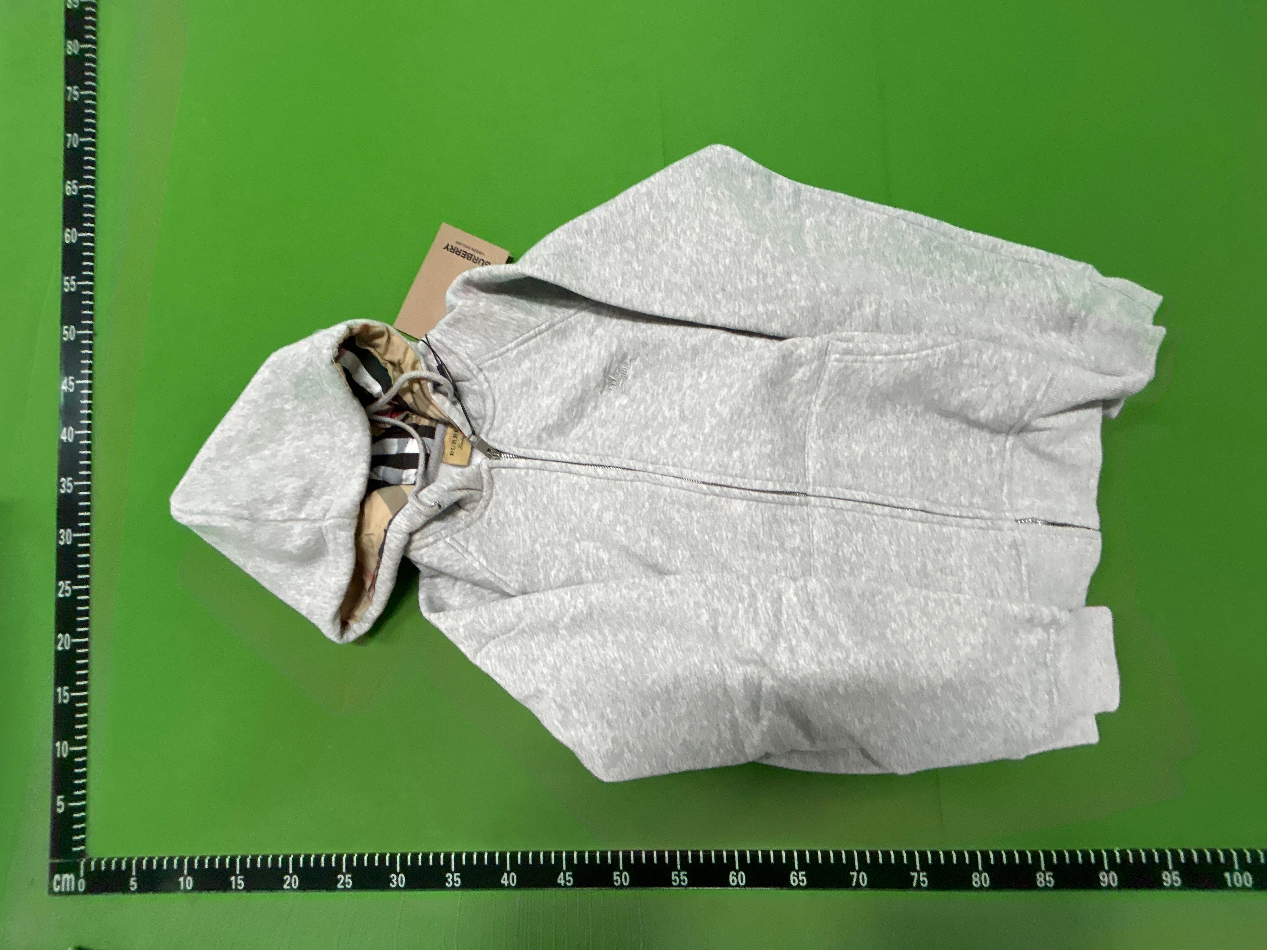 Foto QC 3 de Burberry Zip Sweater Vintage Check Lining Grey